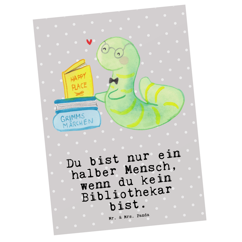 Postkarte Bibliothekar mit Herz Geschenkkarte, Grußkarte, Karte, Einladung, Ansichtskarte, Geburtstagskarte, Einladungskarte, Dankeskarte, Beruf, Ausbildung, Jubiläum, Abschied, Rente, Kollege, Kollegin, Geschenk, Schenken, Arbeitskollege, Mitarbeiter, Firma, Danke, Dankeschön, Bibliothekar, Buchhandlung, Bibliothek, Bücherwurm, Leseratte, Bücherliebe