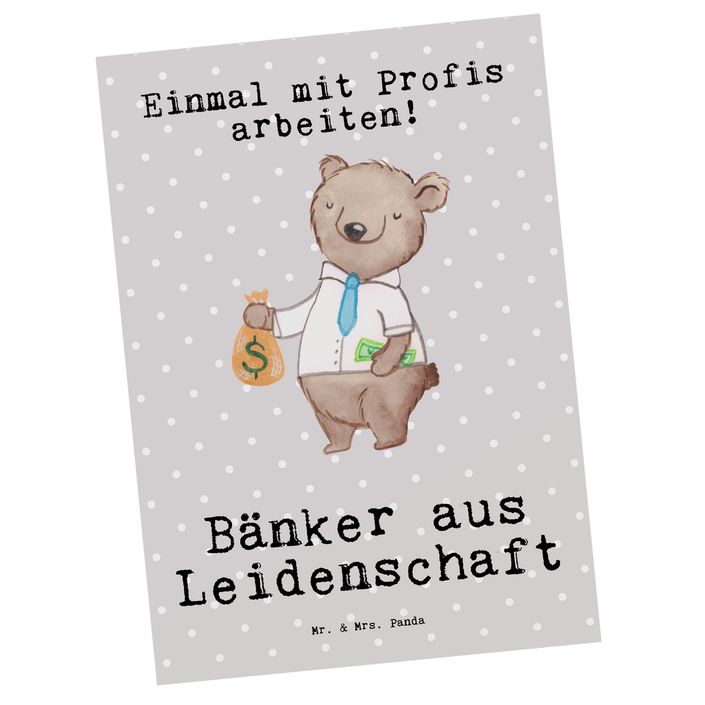 Postkarte Bänker aus Leidenschaft Geschenkkarte, Grußkarte, Karte, Einladung, Ansichtskarte, Geburtstagskarte, Einladungskarte, Dankeskarte, Beruf, Ausbildung, Jubiläum, Abschied, Rente, Kollege, Kollegin, Geschenk, Schenken, Arbeitskollege, Mitarbeiter, Firma, Danke, Dankeschön, Bänker, Bankfachmann, Bankangestellter, Bankberater