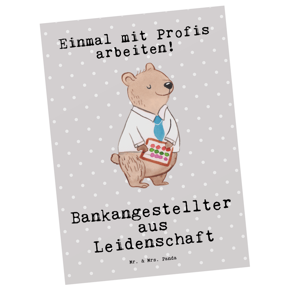 Postkarte Bankangestellter aus Leidenschaft Geschenkkarte, Grußkarte, Karte, Einladung, Ansichtskarte, Geburtstagskarte, Einladungskarte, Dankeskarte, Beruf, Ausbildung, Jubiläum, Abschied, Rente, Kollege, Kollegin, Geschenk, Schenken, Arbeitskollege, Mitarbeiter, Firma, Danke, Dankeschön, Bankangestellter, Bankfachmann, Bänker, Bankberater