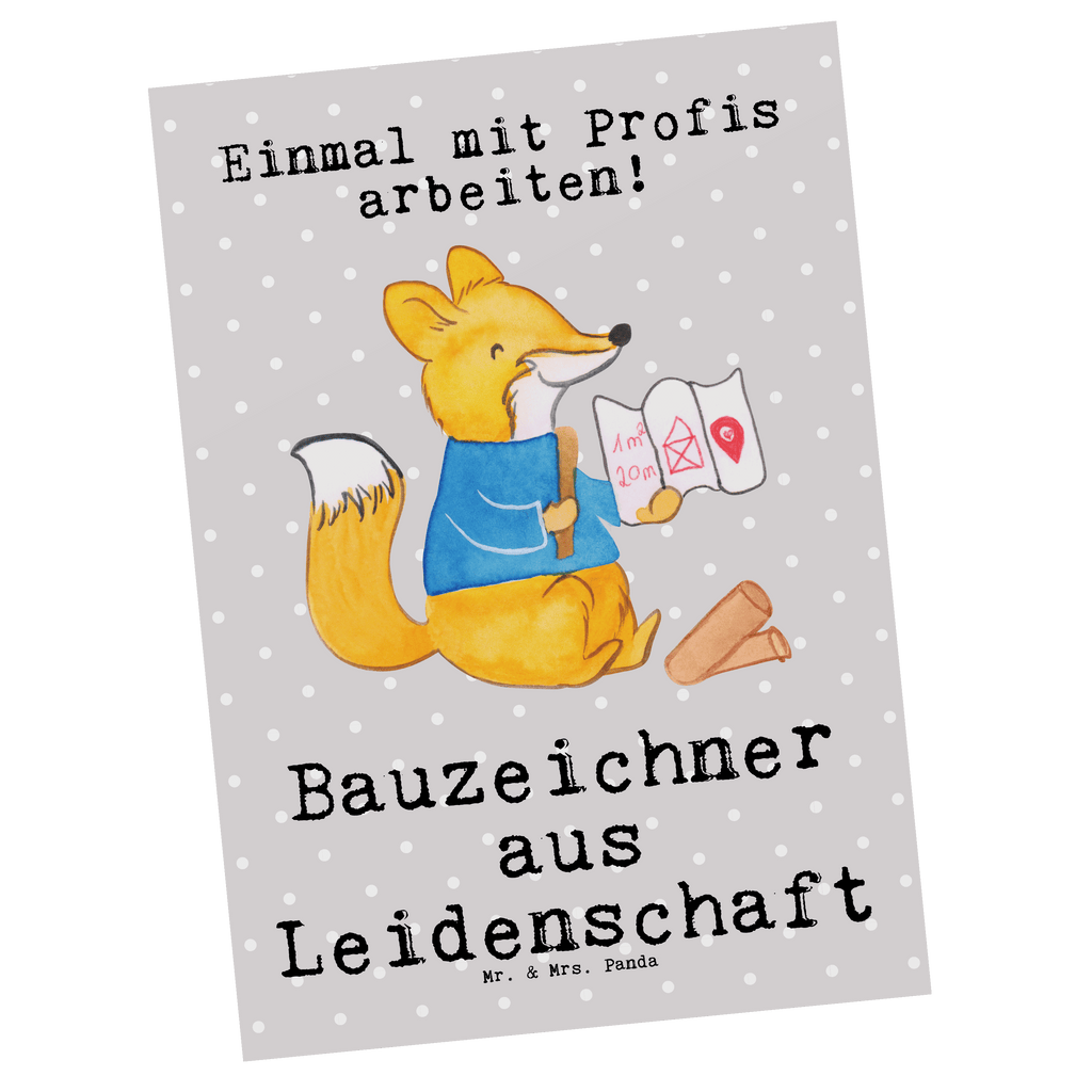 Postkarte Bauzeichner aus Leidenschaft Geschenkkarte, Grußkarte, Karte, Einladung, Ansichtskarte, Geburtstagskarte, Einladungskarte, Dankeskarte, Beruf, Ausbildung, Jubiläum, Abschied, Rente, Kollege, Kollegin, Geschenk, Schenken, Arbeitskollege, Mitarbeiter, Firma, Danke, Dankeschön