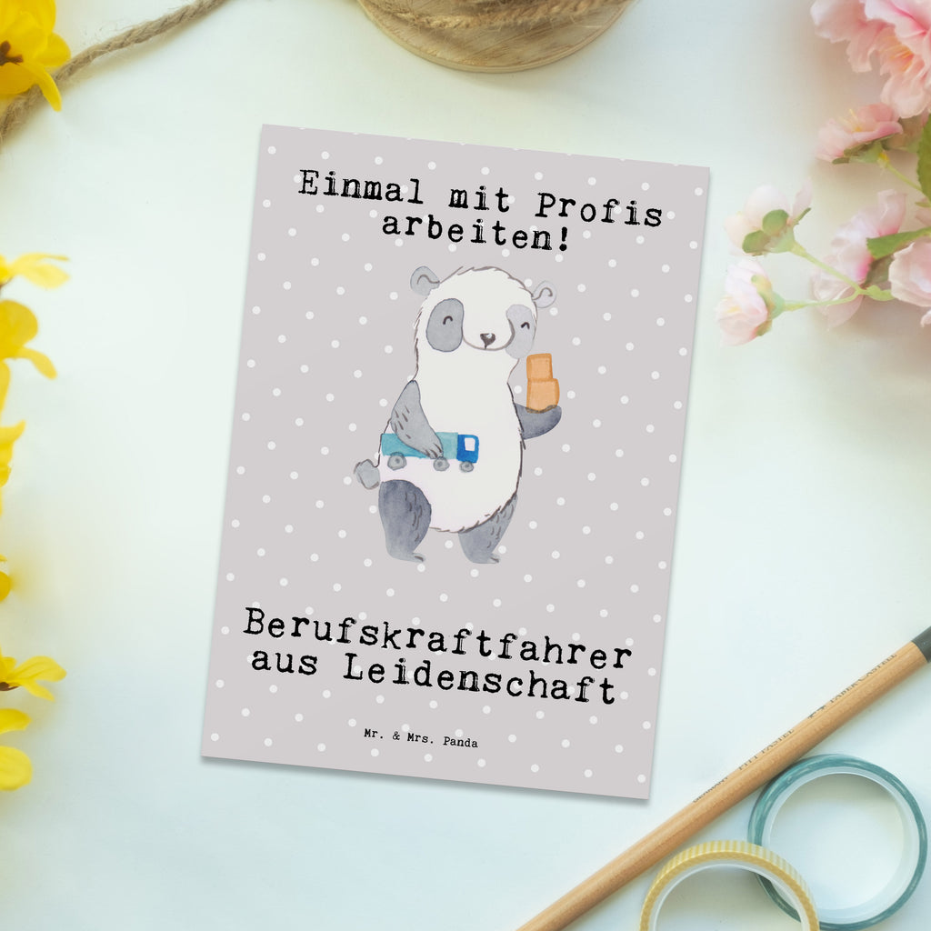 Postkarte Berufskraftfahrer aus Leidenschaft Geschenkkarte, Grußkarte, Karte, Einladung, Ansichtskarte, Geburtstagskarte, Einladungskarte, Dankeskarte, Beruf, Ausbildung, Jubiläum, Abschied, Rente, Kollege, Kollegin, Geschenk, Schenken, Arbeitskollege, Mitarbeiter, Firma, Danke, Dankeschön