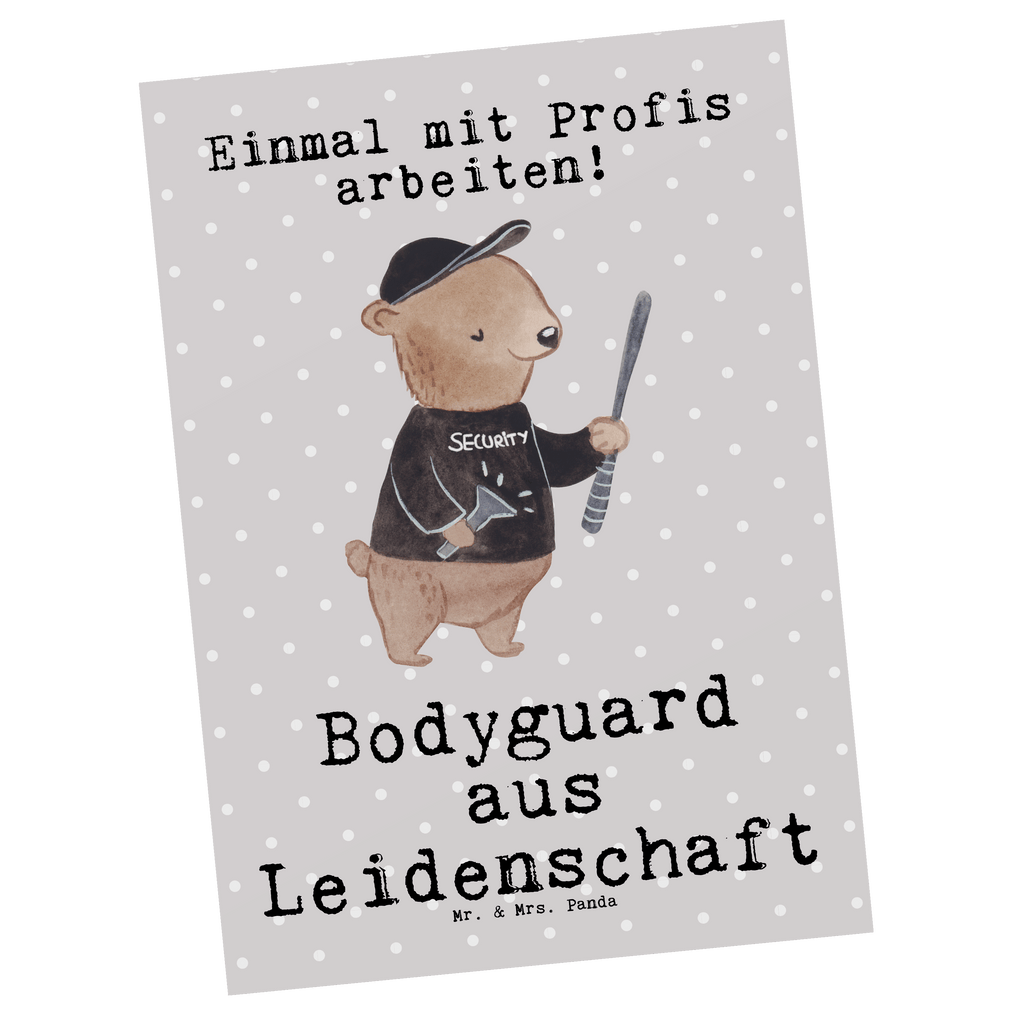 Postkarte Bodyguard aus Leidenschaft Geschenkkarte, Grußkarte, Karte, Einladung, Ansichtskarte, Geburtstagskarte, Einladungskarte, Dankeskarte, Beruf, Ausbildung, Jubiläum, Abschied, Rente, Kollege, Kollegin, Geschenk, Schenken, Arbeitskollege, Mitarbeiter, Firma, Danke, Dankeschön, Bodyguard, Personenschützer