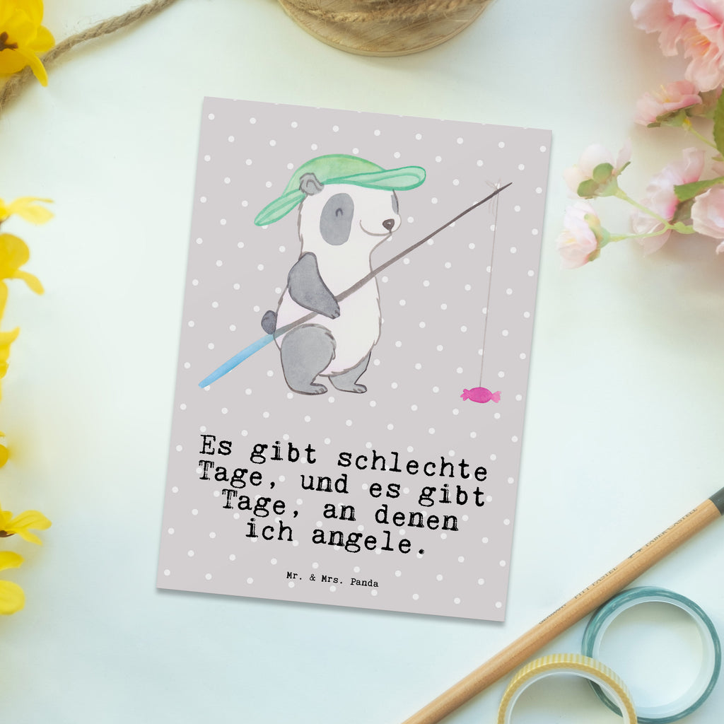 Postkarte Panda Angeln Tage Geschenkkarte, Grußkarte, Karte, Einladung, Ansichtskarte, Geburtstagskarte, Einladungskarte, Dankeskarte, Geschenk, Sport, Sportart, Hobby, Schenken, Danke, Dankeschön, Auszeichnung, Gewinn, Sportler, angeln, Angelsport, Angelverein, Angler, angeln gehen, Hobbyangler