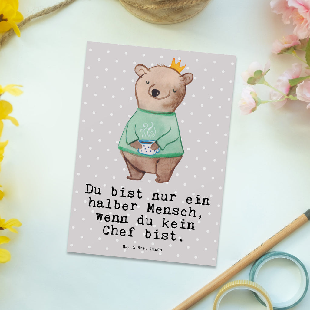 Postkarte Chef mit Herz Geschenkkarte, Grußkarte, Karte, Einladung, Ansichtskarte, Geburtstagskarte, Einladungskarte, Dankeskarte, Beruf, Ausbildung, Jubiläum, Abschied, Rente, Kollege, Kollegin, Geschenk, Schenken, Arbeitskollege, Mitarbeiter, Firma, Danke, Dankeschön, CEO, Chef, Führungskraft, Geschäftsinhaber, Firmeninhaber, Unternehmensinhaber, Direktor, Leiter