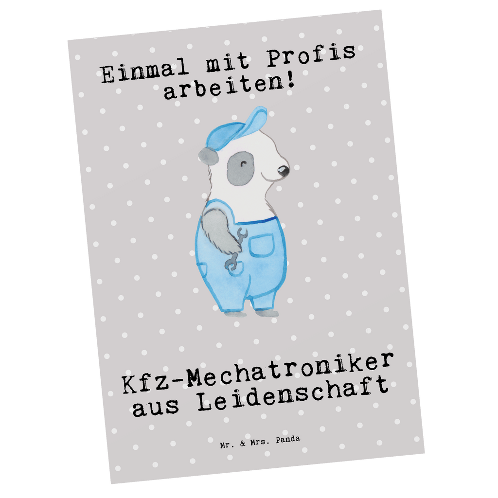 Postkarte Kfz-Mechatroniker aus Leidenschaft Geschenkkarte, Grußkarte, Karte, Einladung, Ansichtskarte, Geburtstagskarte, Einladungskarte, Beruf, Ausbildung, Jubiläum, Abschied, Rente, Kollege, Kollegin, Geschenk, Schenken, Arbeitskollege, Mitarbeiter, Firma, Danke, Dankeschön, Kfz-Mechatroniker, Kraftfahrzeugmechaniker, Meister, Gesellenprüfung