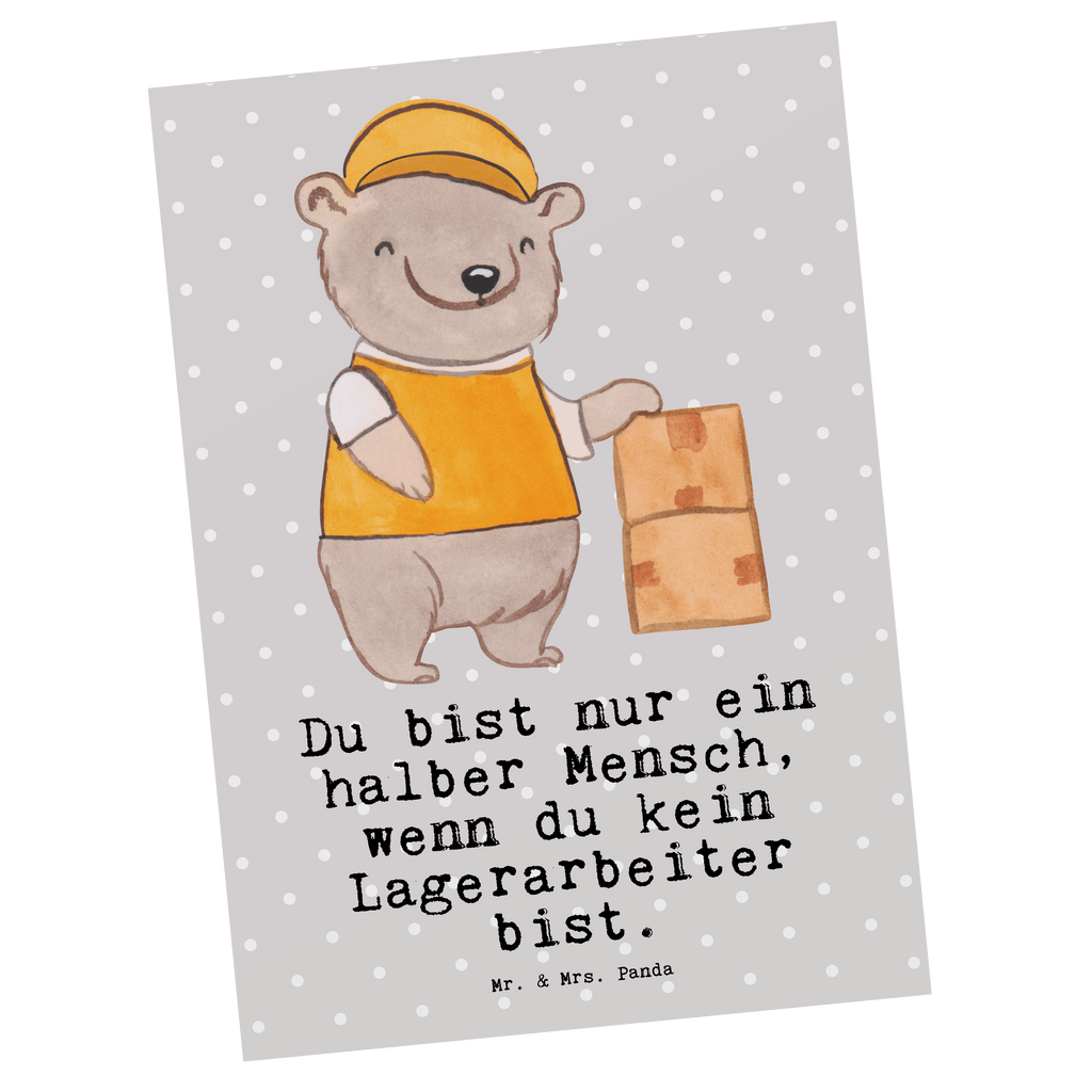 Postkarte Lagerarbeiter mit Herz Geschenkkarte, Grußkarte, Karte, Einladung, Ansichtskarte, Geburtstagskarte, Einladungskarte, Beruf, Ausbildung, Jubiläum, Abschied, Rente, Kollege, Kollegin, Geschenk, Schenken, Arbeitskollege, Mitarbeiter, Firma, Danke, Dankeschön, Lagerarbeiter, Fachlagerist, Lagerist, Lagerverwalter