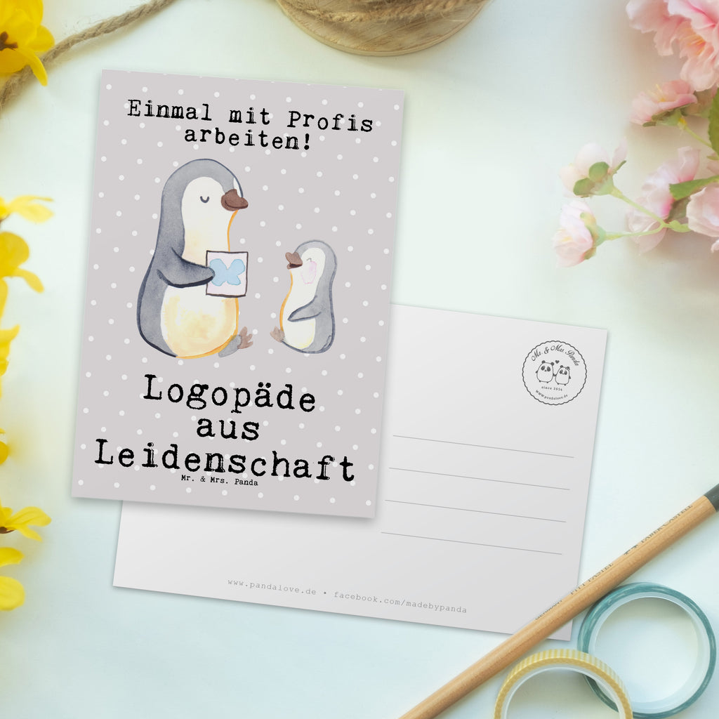 Postkarte Logopäde aus Leidenschaft Geschenkkarte, Grußkarte, Karte, Einladung, Ansichtskarte, Geburtstagskarte, Einladungskarte, Dankeskarte, Beruf, Ausbildung, Jubiläum, Abschied, Rente, Kollege, Kollegin, Geschenk, Schenken, Arbeitskollege, Mitarbeiter, Firma, Danke, Dankeschön, Logopäde, Logopädie, Studium