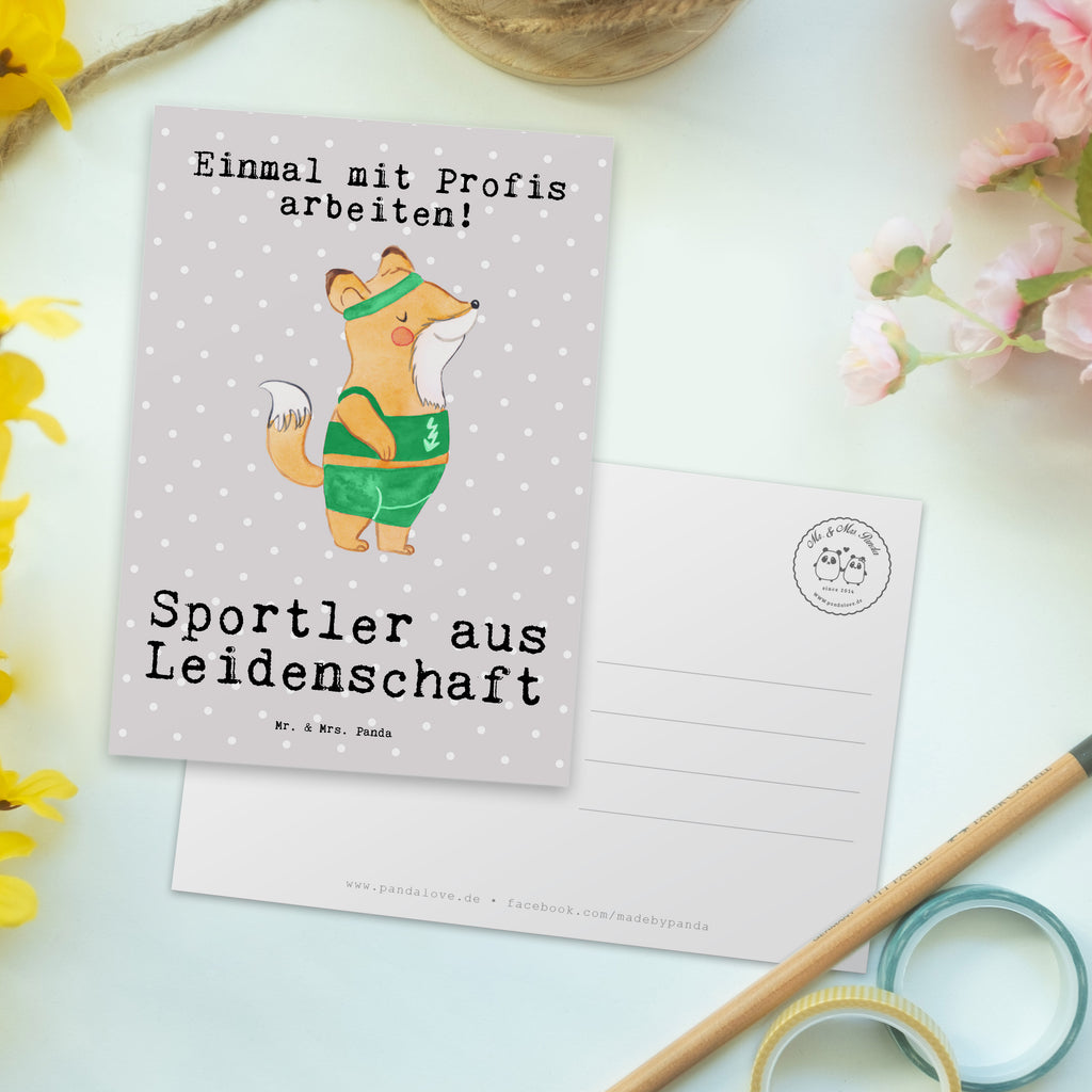 Postkarte Sportler aus Leidenschaft Geschenkkarte, Grußkarte, Karte, Einladung, Ansichtskarte, Geburtstagskarte, Einladungskarte, Dankeskarte, Beruf, Ausbildung, Jubiläum, Abschied, Rente, Kollege, Kollegin, Geschenk, Schenken, Arbeitskollege, Mitarbeiter, Firma, Danke, Dankeschön