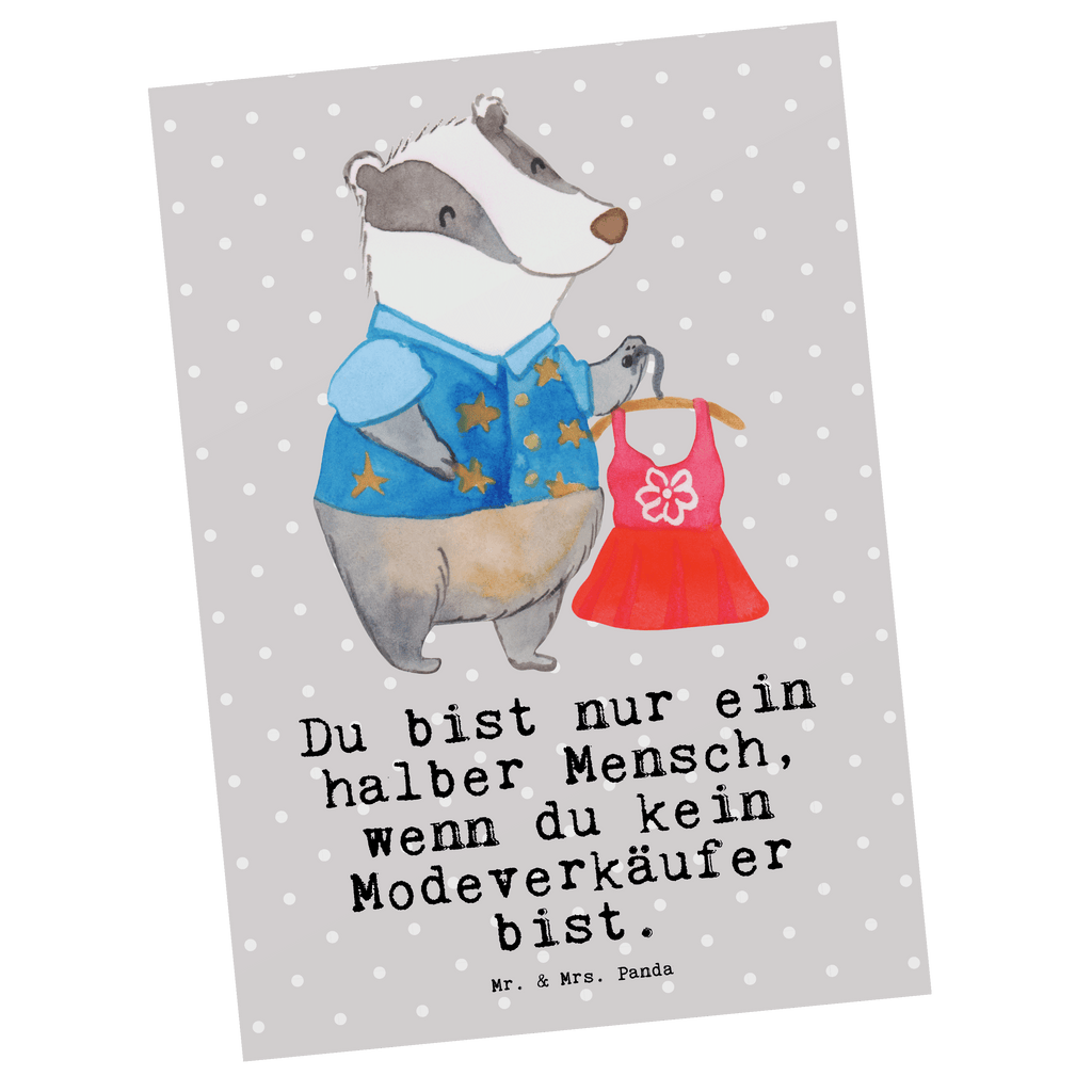 Postkarte Modeverkäufer mit Herz Geschenkkarte, Grußkarte, Karte, Einladung, Ansichtskarte, Geburtstagskarte, Einladungskarte, Beruf, Ausbildung, Jubiläum, Abschied, Rente, Kollege, Kollegin, Geschenk, Schenken, Arbeitskollege, Mitarbeiter, Firma, Danke, Dankeschön, Modeverkäufer, Verkäufer, Fashion Store