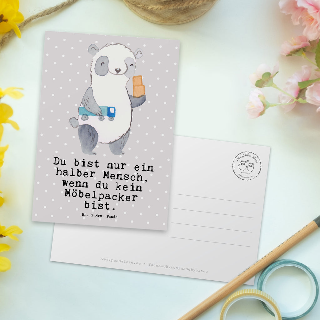 Postkarte Möbelpacker mit Herz Geschenkkarte, Grußkarte, Karte, Einladung, Ansichtskarte, Geburtstagskarte, Einladungskarte, Beruf, Ausbildung, Jubiläum, Abschied, Rente, Kollege, Kollegin, Geschenk, Schenken, Arbeitskollege, Mitarbeiter, Firma, Danke, Dankeschön, Möbelpacker, Umzugshelfer, Umzugsfirma, Umzugsservice