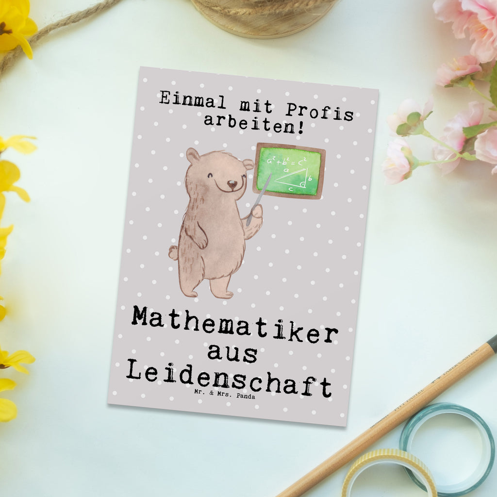Postkarte Mathematiker aus Leidenschaft Geschenkkarte, Grußkarte, Karte, Einladung, Ansichtskarte, Geburtstagskarte, Einladungskarte, Beruf, Ausbildung, Jubiläum, Abschied, Rente, Kollege, Kollegin, Geschenk, Schenken, Arbeitskollege, Mitarbeiter, Firma, Danke, Dankeschön, Mathematiker, Mathematik Studium, Student Mathe, Bachelor, Master