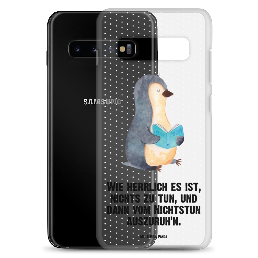 Handyhülle Pinguin Buch Handyhülle, Handycover, Transparente Handyhülle, Flexible Handyhülle, Handyschutz, Transparent, Durchsichtig, Schutzhülle für Handy, Stilvolle Handyhülle, Robuste Handyhülle, Schutz vor Kratzern, Schützende Handyhülle, Pinguin, Pinguine, Buch, Lesen, Bücherwurm, Nichtstun, Faulenzen, Ferien, Urlaub, Freizeit