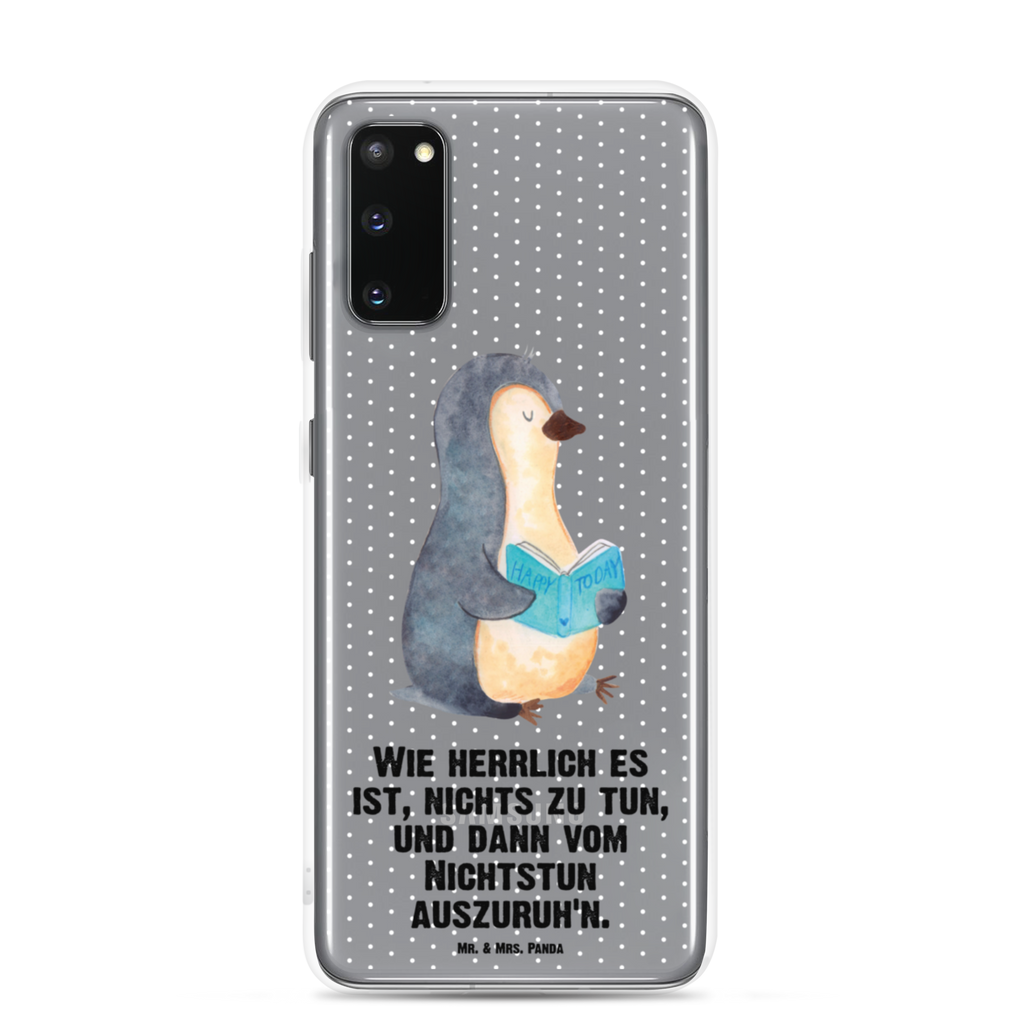 Handyhülle Pinguin Buch Handyhülle, Handycover, Transparente Handyhülle, Flexible Handyhülle, Handyschutz, Transparent, Durchsichtig, Schutzhülle für Handy, Stilvolle Handyhülle, Robuste Handyhülle, Schutz vor Kratzern, Schützende Handyhülle, Pinguin, Pinguine, Buch, Lesen, Bücherwurm, Nichtstun, Faulenzen, Ferien, Urlaub, Freizeit