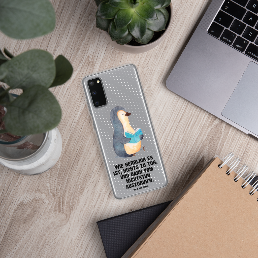 Handyhülle Pinguin Buch Handyhülle, Handycover, Transparente Handyhülle, Flexible Handyhülle, Handyschutz, Transparent, Durchsichtig, Schutzhülle für Handy, Stilvolle Handyhülle, Robuste Handyhülle, Schutz vor Kratzern, Schützende Handyhülle, Pinguin, Pinguine, Buch, Lesen, Bücherwurm, Nichtstun, Faulenzen, Ferien, Urlaub, Freizeit