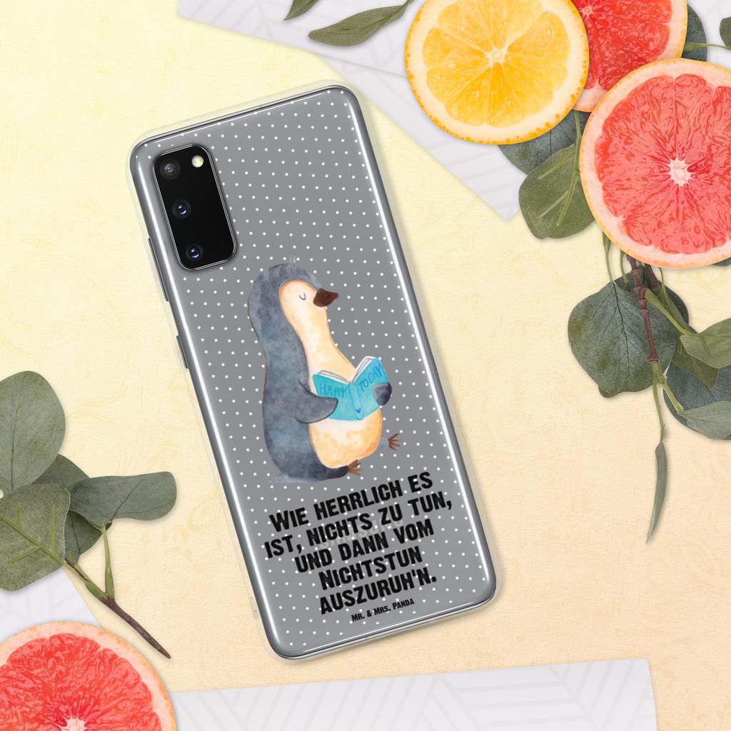 Handyhülle Pinguin Buch Handyhülle, Handycover, Transparente Handyhülle, Flexible Handyhülle, Handyschutz, Transparent, Durchsichtig, Schutzhülle für Handy, Stilvolle Handyhülle, Robuste Handyhülle, Schutz vor Kratzern, Schützende Handyhülle, Pinguin, Pinguine, Buch, Lesen, Bücherwurm, Nichtstun, Faulenzen, Ferien, Urlaub, Freizeit