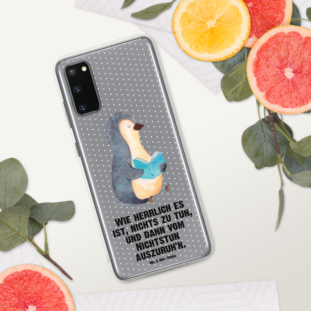 Handyhülle Pinguin Buch Handyhülle, Handycover, Transparente Handyhülle, Flexible Handyhülle, Handyschutz, Transparent, Durchsichtig, Schutzhülle für Handy, Stilvolle Handyhülle, Robuste Handyhülle, Schutz vor Kratzern, Schützende Handyhülle, Pinguin, Pinguine, Buch, Lesen, Bücherwurm, Nichtstun, Faulenzen, Ferien, Urlaub, Freizeit