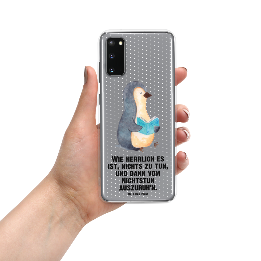 Handyhülle Pinguin Buch Handyhülle, Handycover, Transparente Handyhülle, Flexible Handyhülle, Handyschutz, Transparent, Durchsichtig, Schutzhülle für Handy, Stilvolle Handyhülle, Robuste Handyhülle, Schutz vor Kratzern, Schützende Handyhülle, Pinguin, Pinguine, Buch, Lesen, Bücherwurm, Nichtstun, Faulenzen, Ferien, Urlaub, Freizeit