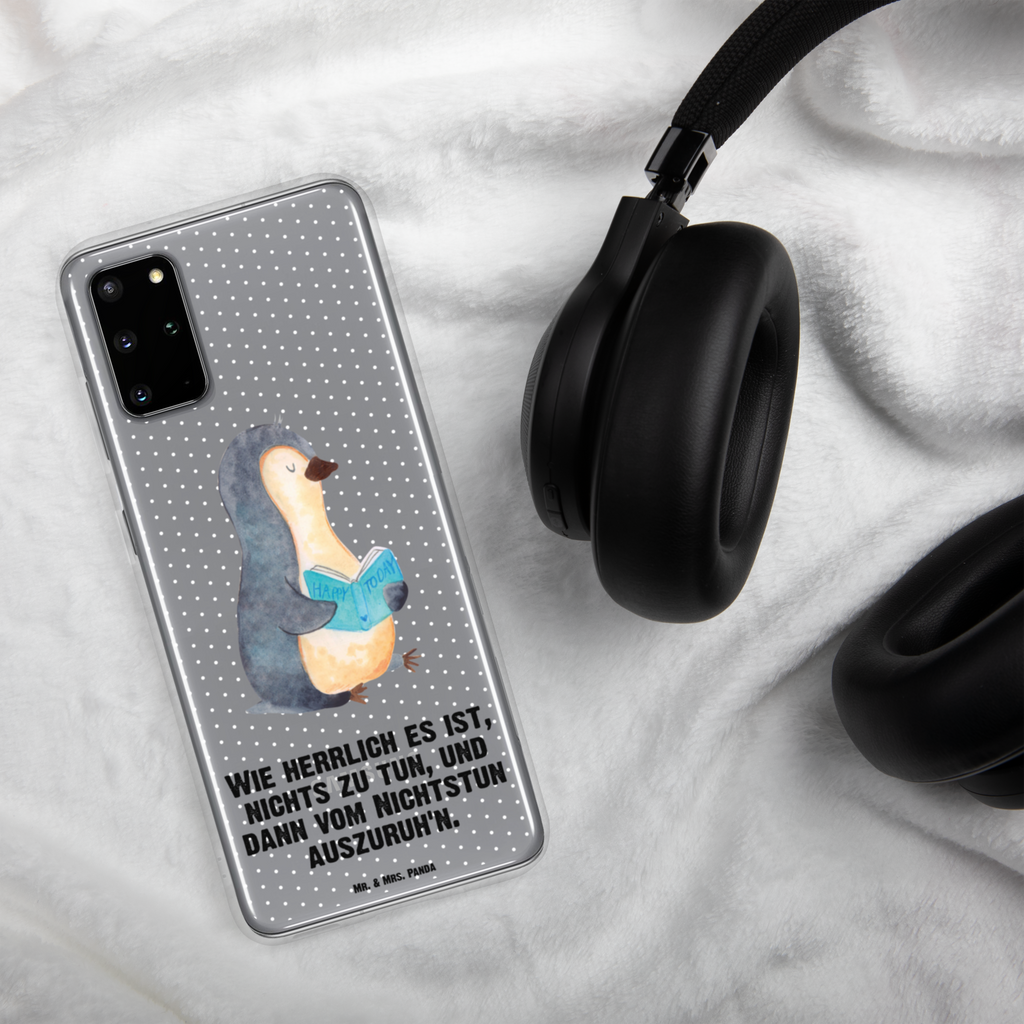 Handyhülle Pinguin Buch Handyhülle, Handycover, Transparente Handyhülle, Flexible Handyhülle, Handyschutz, Transparent, Durchsichtig, Schutzhülle für Handy, Stilvolle Handyhülle, Robuste Handyhülle, Schutz vor Kratzern, Schützende Handyhülle, Pinguin, Pinguine, Buch, Lesen, Bücherwurm, Nichtstun, Faulenzen, Ferien, Urlaub, Freizeit