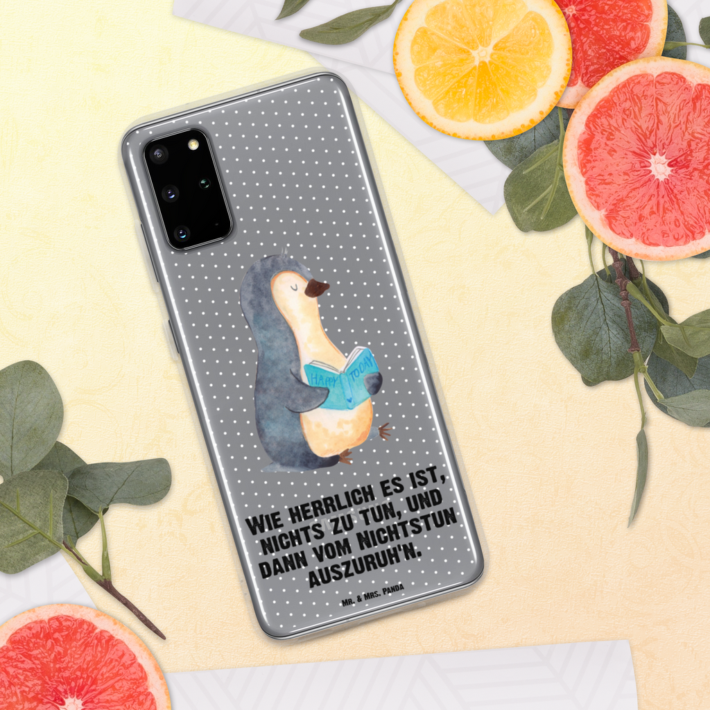 Handyhülle Pinguin Buch Handyhülle, Handycover, Transparente Handyhülle, Flexible Handyhülle, Handyschutz, Transparent, Durchsichtig, Schutzhülle für Handy, Stilvolle Handyhülle, Robuste Handyhülle, Schutz vor Kratzern, Schützende Handyhülle, Pinguin, Pinguine, Buch, Lesen, Bücherwurm, Nichtstun, Faulenzen, Ferien, Urlaub, Freizeit