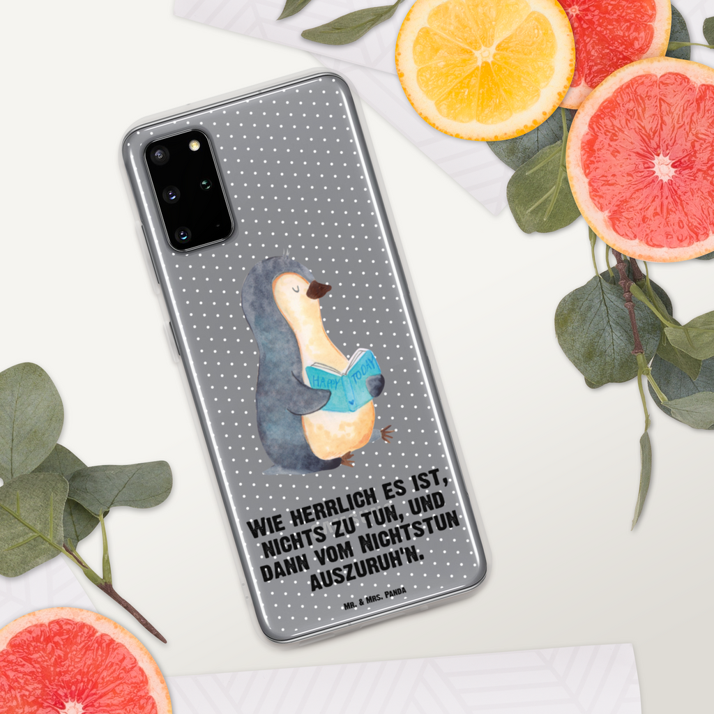 Handyhülle Pinguin Buch Handyhülle, Handycover, Transparente Handyhülle, Flexible Handyhülle, Handyschutz, Transparent, Durchsichtig, Schutzhülle für Handy, Stilvolle Handyhülle, Robuste Handyhülle, Schutz vor Kratzern, Schützende Handyhülle, Pinguin, Pinguine, Buch, Lesen, Bücherwurm, Nichtstun, Faulenzen, Ferien, Urlaub, Freizeit