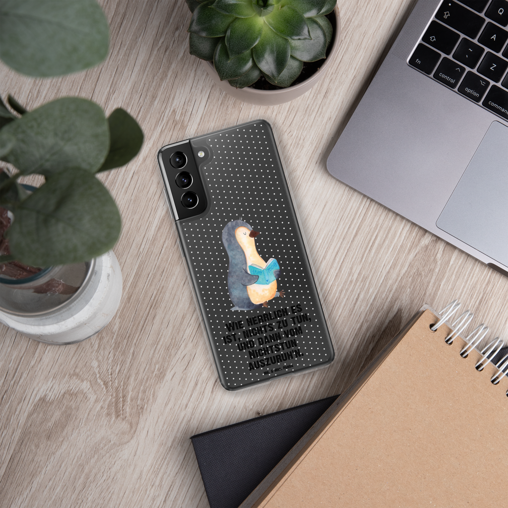 Handyhülle Pinguin Buch Handyhülle, Handycover, Transparente Handyhülle, Flexible Handyhülle, Handyschutz, Transparent, Durchsichtig, Schutzhülle für Handy, Stilvolle Handyhülle, Robuste Handyhülle, Schutz vor Kratzern, Schützende Handyhülle, Pinguin, Pinguine, Buch, Lesen, Bücherwurm, Nichtstun, Faulenzen, Ferien, Urlaub, Freizeit