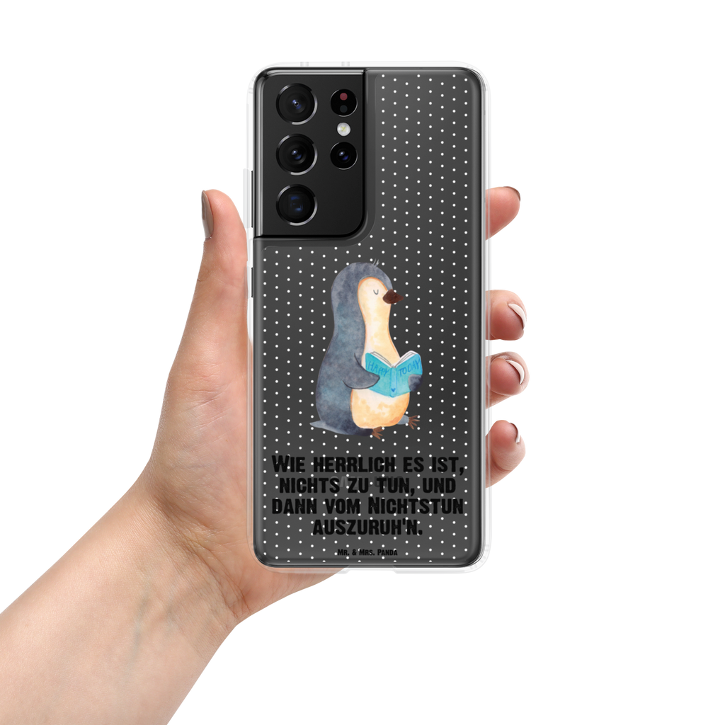 Handyhülle Pinguin Buch Handyhülle, Handycover, Transparente Handyhülle, Flexible Handyhülle, Handyschutz, Transparent, Durchsichtig, Schutzhülle für Handy, Stilvolle Handyhülle, Robuste Handyhülle, Schutz vor Kratzern, Schützende Handyhülle, Pinguin, Pinguine, Buch, Lesen, Bücherwurm, Nichtstun, Faulenzen, Ferien, Urlaub, Freizeit