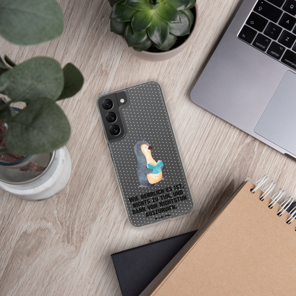 Handyhülle Pinguin Buch Handyhülle, Handycover, Transparente Handyhülle, Flexible Handyhülle, Handyschutz, Transparent, Durchsichtig, Schutzhülle für Handy, Stilvolle Handyhülle, Robuste Handyhülle, Schutz vor Kratzern, Schützende Handyhülle, Pinguin, Pinguine, Buch, Lesen, Bücherwurm, Nichtstun, Faulenzen, Ferien, Urlaub, Freizeit