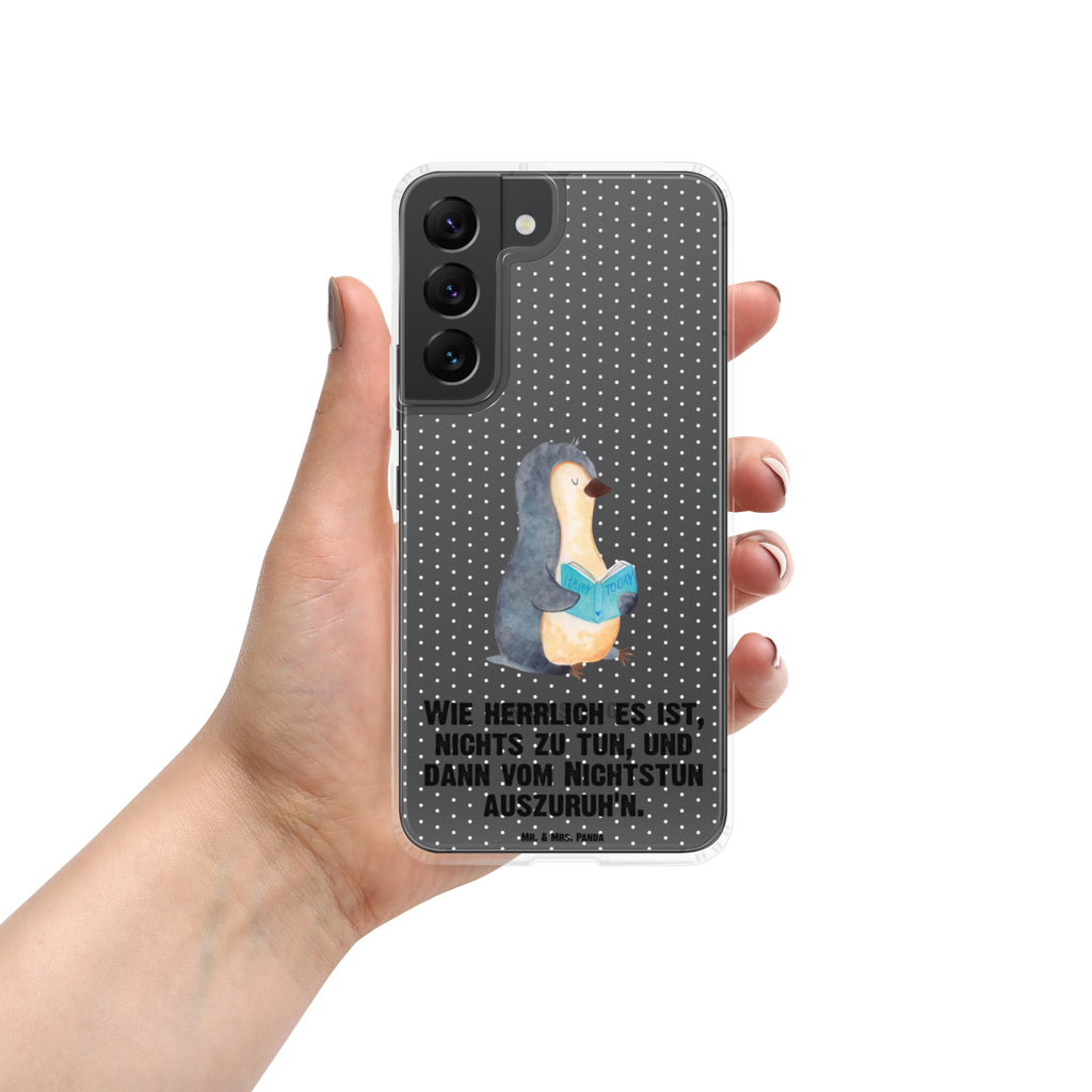 Handyhülle Pinguin Buch Handyhülle, Handycover, Transparente Handyhülle, Flexible Handyhülle, Handyschutz, Transparent, Durchsichtig, Schutzhülle für Handy, Stilvolle Handyhülle, Robuste Handyhülle, Schutz vor Kratzern, Schützende Handyhülle, Pinguin, Pinguine, Buch, Lesen, Bücherwurm, Nichtstun, Faulenzen, Ferien, Urlaub, Freizeit