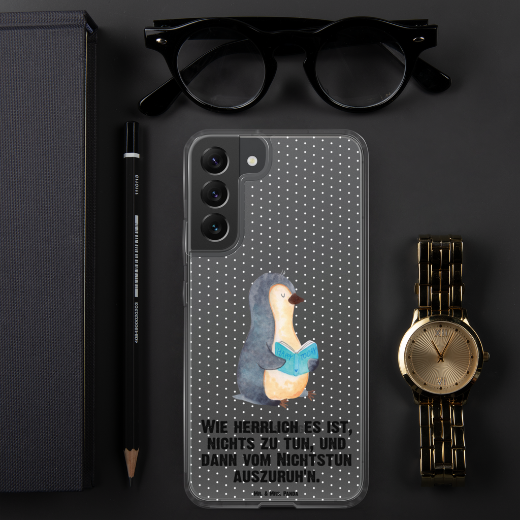 Handyhülle Pinguin Buch Handyhülle, Handycover, Transparente Handyhülle, Flexible Handyhülle, Handyschutz, Transparent, Durchsichtig, Schutzhülle für Handy, Stilvolle Handyhülle, Robuste Handyhülle, Schutz vor Kratzern, Schützende Handyhülle, Pinguin, Pinguine, Buch, Lesen, Bücherwurm, Nichtstun, Faulenzen, Ferien, Urlaub, Freizeit