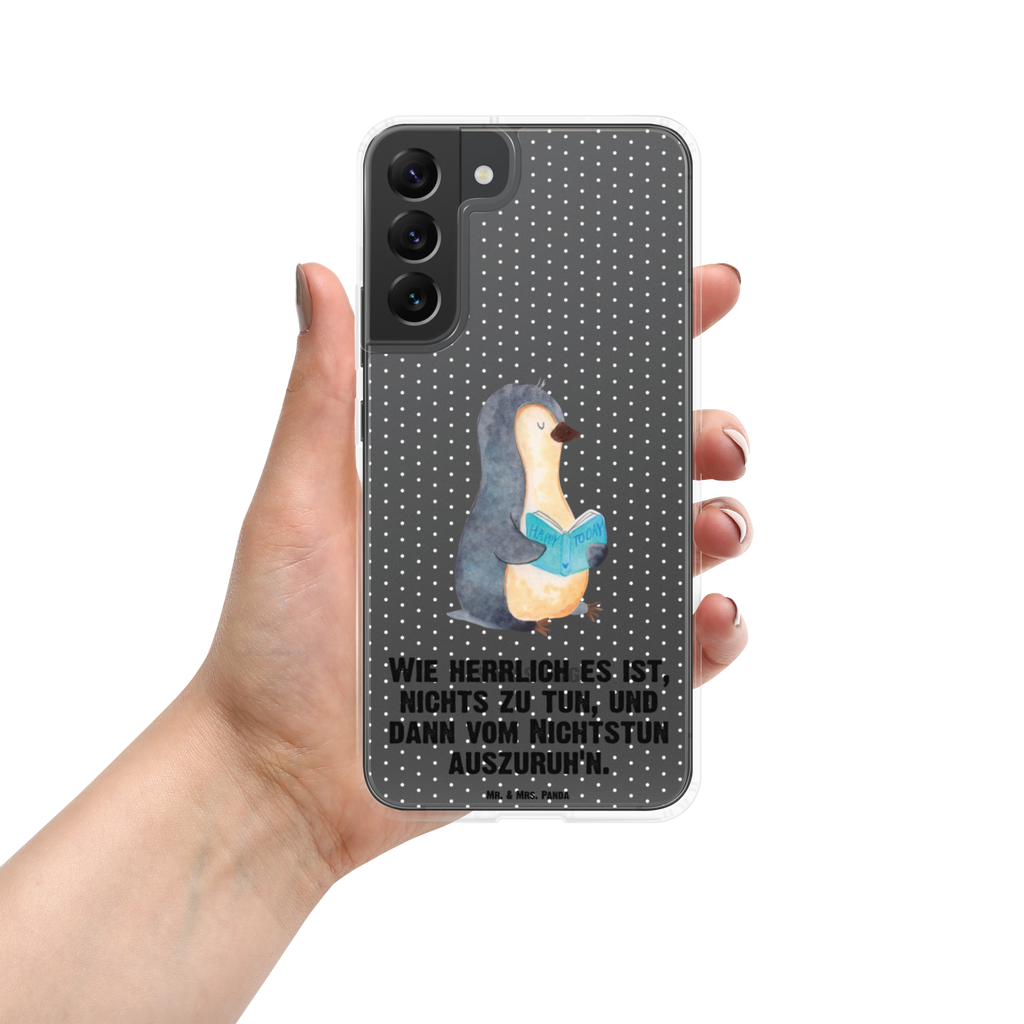 Handyhülle Pinguin Buch Handyhülle, Handycover, Transparente Handyhülle, Flexible Handyhülle, Handyschutz, Transparent, Durchsichtig, Schutzhülle für Handy, Stilvolle Handyhülle, Robuste Handyhülle, Schutz vor Kratzern, Schützende Handyhülle, Pinguin, Pinguine, Buch, Lesen, Bücherwurm, Nichtstun, Faulenzen, Ferien, Urlaub, Freizeit