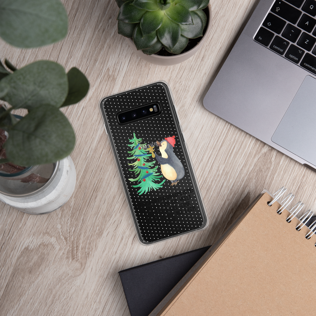Handyhülle Pinguin Weihnachtsbaum Handyhülle, Handycover, Transparente Handyhülle, Flexible Handyhülle, Handyschutz, Transparent, Durchsichtig, Schutzhülle für Handy, Stilvolle Handyhülle, Robuste Handyhülle, Schutz vor Kratzern, Schützende Handyhülle, Winter, Weihnachten, Weihnachtsdeko, Nikolaus, Advent, Heiligabend, Wintermotiv, Pinguin
