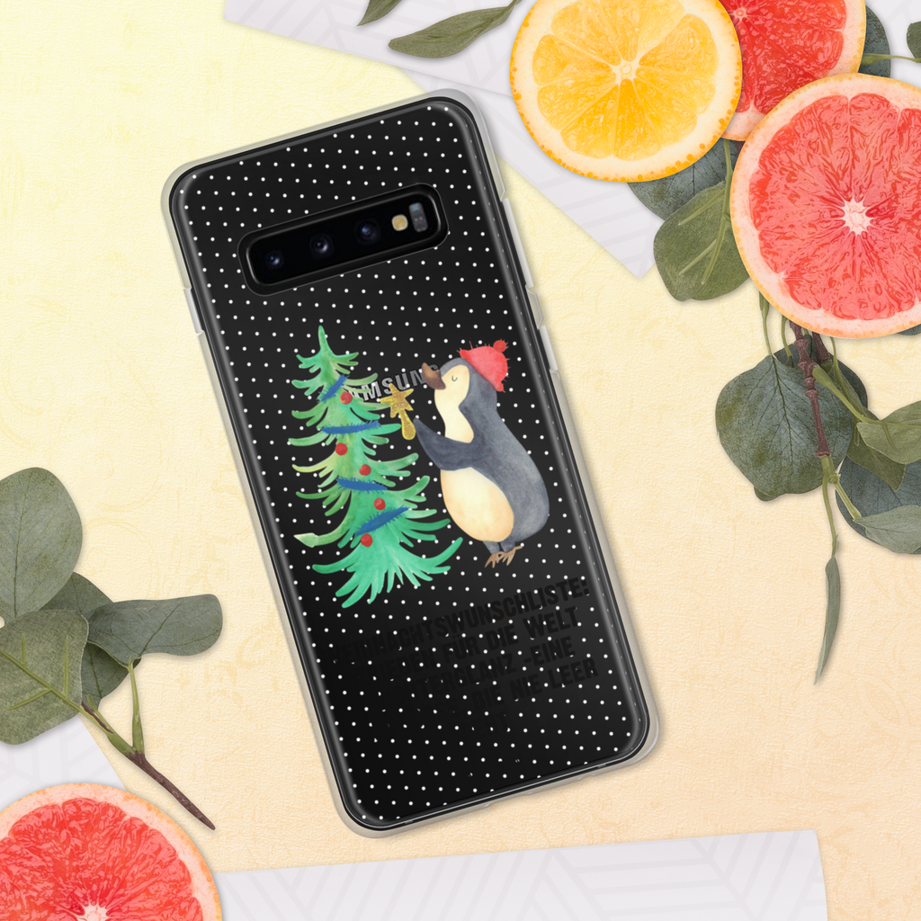 Handyhülle Pinguin Weihnachtsbaum Handyhülle, Handycover, Transparente Handyhülle, Flexible Handyhülle, Handyschutz, Transparent, Durchsichtig, Schutzhülle für Handy, Stilvolle Handyhülle, Robuste Handyhülle, Schutz vor Kratzern, Schützende Handyhülle, Winter, Weihnachten, Weihnachtsdeko, Nikolaus, Advent, Heiligabend, Wintermotiv, Pinguin