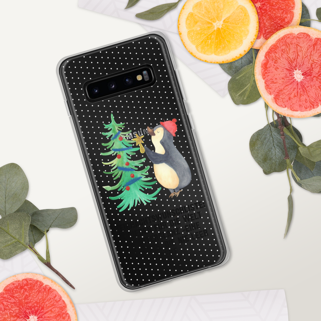 Handyhülle Pinguin Weihnachtsbaum Handyhülle, Handycover, Transparente Handyhülle, Flexible Handyhülle, Handyschutz, Transparent, Durchsichtig, Schutzhülle für Handy, Stilvolle Handyhülle, Robuste Handyhülle, Schutz vor Kratzern, Schützende Handyhülle, Winter, Weihnachten, Weihnachtsdeko, Nikolaus, Advent, Heiligabend, Wintermotiv, Pinguin