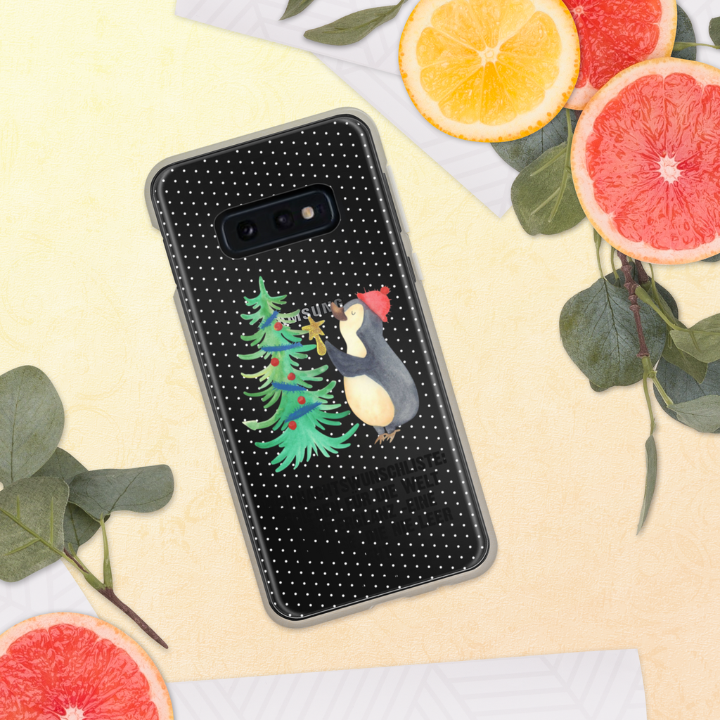 Handyhülle Pinguin Weihnachtsbaum Handyhülle, Handycover, Transparente Handyhülle, Flexible Handyhülle, Handyschutz, Transparent, Durchsichtig, Schutzhülle für Handy, Stilvolle Handyhülle, Robuste Handyhülle, Schutz vor Kratzern, Schützende Handyhülle, Winter, Weihnachten, Weihnachtsdeko, Nikolaus, Advent, Heiligabend, Wintermotiv, Pinguin