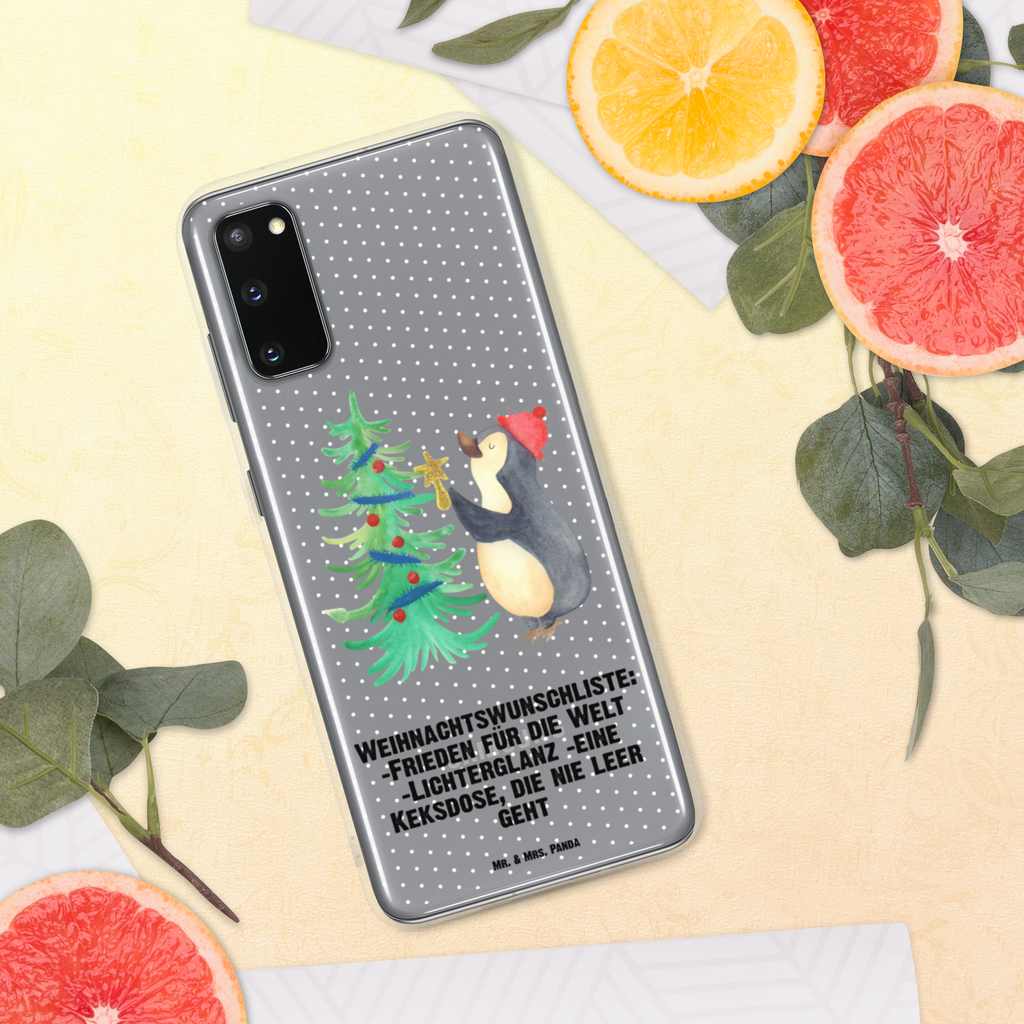Handyhülle Pinguin Weihnachtsbaum Handyhülle, Handycover, Transparente Handyhülle, Flexible Handyhülle, Handyschutz, Transparent, Durchsichtig, Schutzhülle für Handy, Stilvolle Handyhülle, Robuste Handyhülle, Schutz vor Kratzern, Schützende Handyhülle, Winter, Weihnachten, Weihnachtsdeko, Nikolaus, Advent, Heiligabend, Wintermotiv, Pinguin