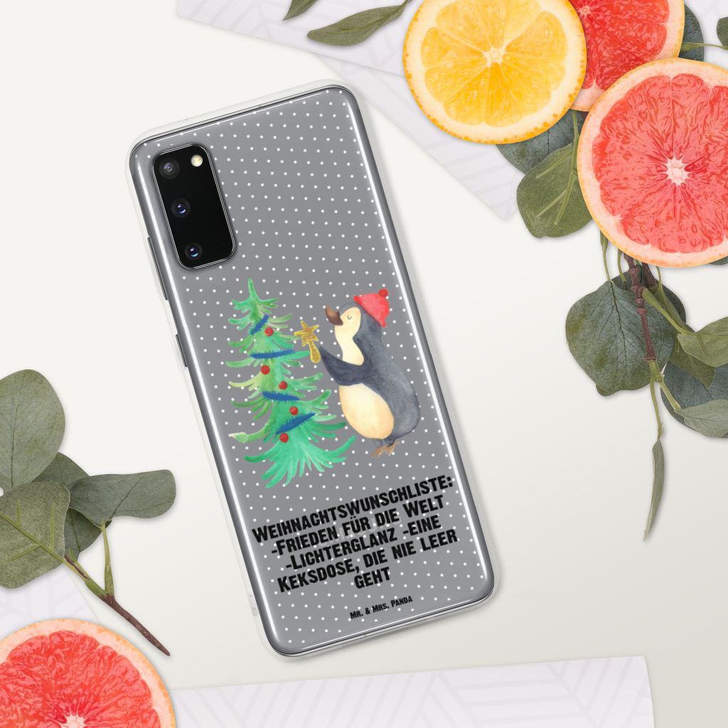 Handyhülle Pinguin Weihnachtsbaum Handyhülle, Handycover, Transparente Handyhülle, Flexible Handyhülle, Handyschutz, Transparent, Durchsichtig, Schutzhülle für Handy, Stilvolle Handyhülle, Robuste Handyhülle, Schutz vor Kratzern, Schützende Handyhülle, Winter, Weihnachten, Weihnachtsdeko, Nikolaus, Advent, Heiligabend, Wintermotiv, Pinguin