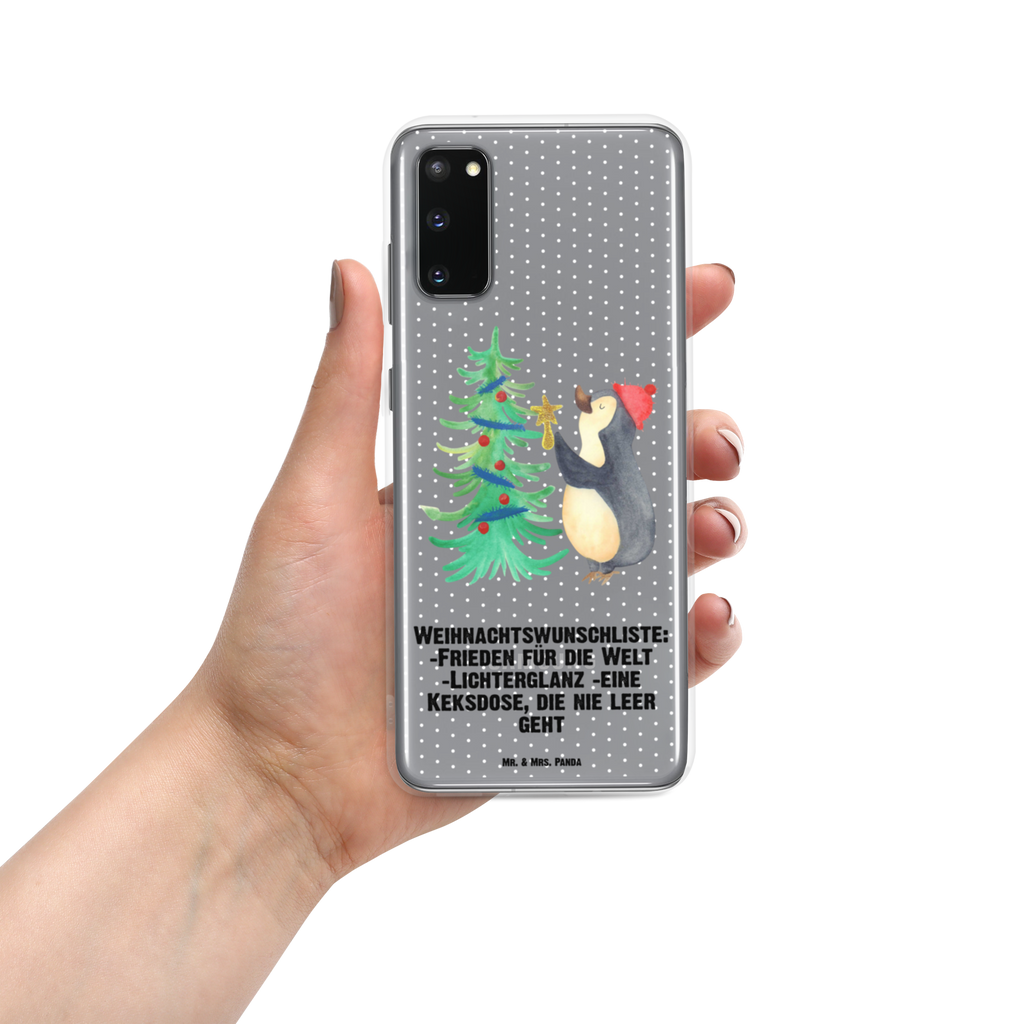 Handyhülle Pinguin Weihnachtsbaum Handyhülle, Handycover, Transparente Handyhülle, Flexible Handyhülle, Handyschutz, Transparent, Durchsichtig, Schutzhülle für Handy, Stilvolle Handyhülle, Robuste Handyhülle, Schutz vor Kratzern, Schützende Handyhülle, Winter, Weihnachten, Weihnachtsdeko, Nikolaus, Advent, Heiligabend, Wintermotiv, Pinguin