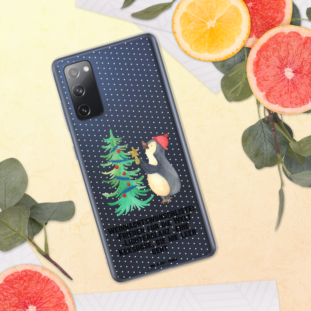 Handyhülle Pinguin Weihnachtsbaum Handyhülle, Handycover, Transparente Handyhülle, Flexible Handyhülle, Handyschutz, Transparent, Durchsichtig, Schutzhülle für Handy, Stilvolle Handyhülle, Robuste Handyhülle, Schutz vor Kratzern, Schützende Handyhülle, Winter, Weihnachten, Weihnachtsdeko, Nikolaus, Advent, Heiligabend, Wintermotiv, Pinguin
