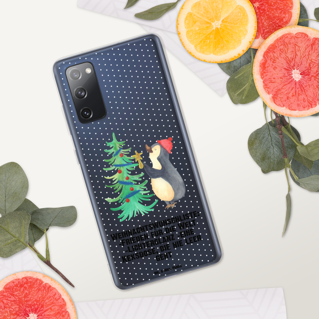 Handyhülle Pinguin Weihnachtsbaum Handyhülle, Handycover, Transparente Handyhülle, Flexible Handyhülle, Handyschutz, Transparent, Durchsichtig, Schutzhülle für Handy, Stilvolle Handyhülle, Robuste Handyhülle, Schutz vor Kratzern, Schützende Handyhülle, Winter, Weihnachten, Weihnachtsdeko, Nikolaus, Advent, Heiligabend, Wintermotiv, Pinguin