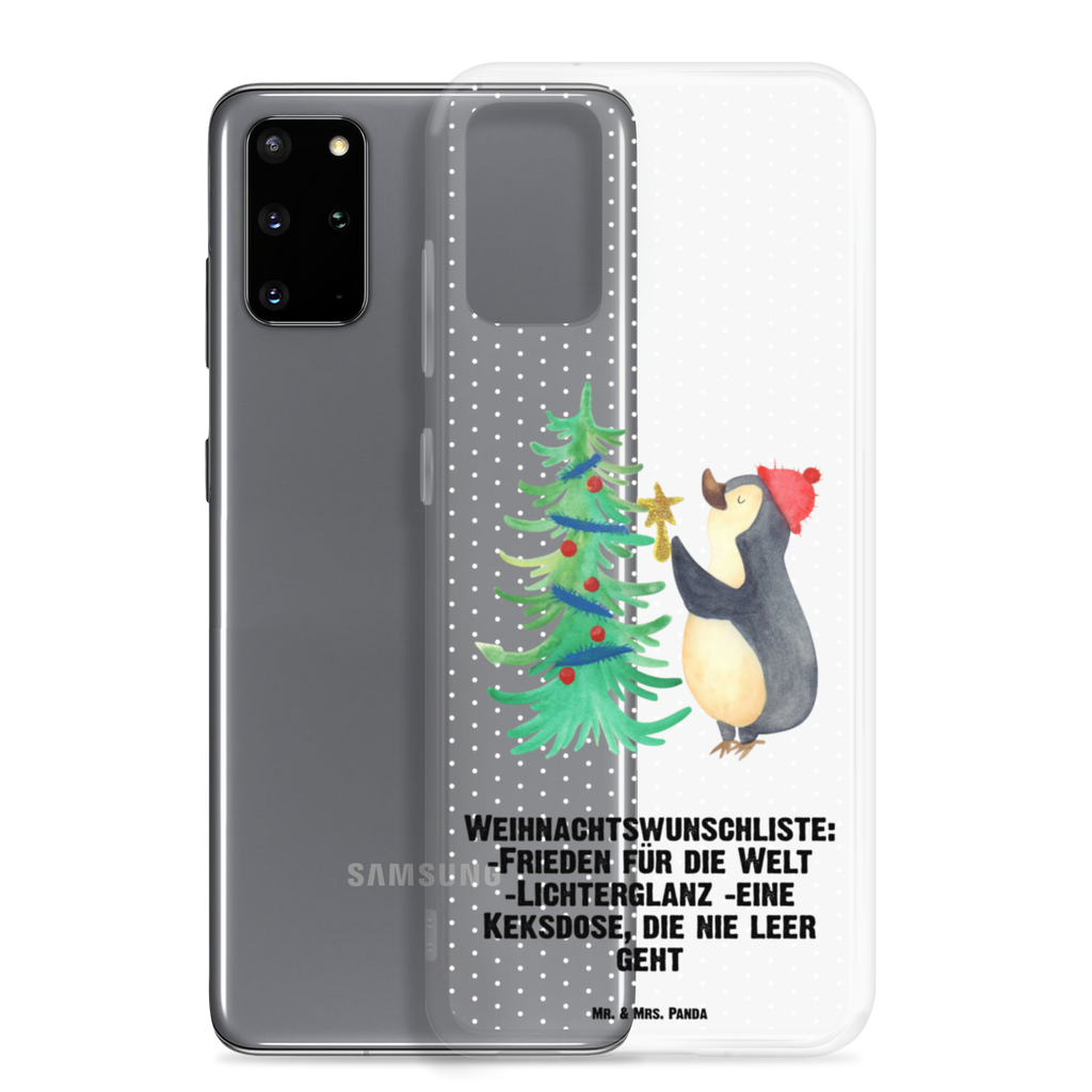 Handyhülle Pinguin Weihnachtsbaum Handyhülle, Handycover, Transparente Handyhülle, Flexible Handyhülle, Handyschutz, Transparent, Durchsichtig, Schutzhülle für Handy, Stilvolle Handyhülle, Robuste Handyhülle, Schutz vor Kratzern, Schützende Handyhülle, Winter, Weihnachten, Weihnachtsdeko, Nikolaus, Advent, Heiligabend, Wintermotiv, Pinguin