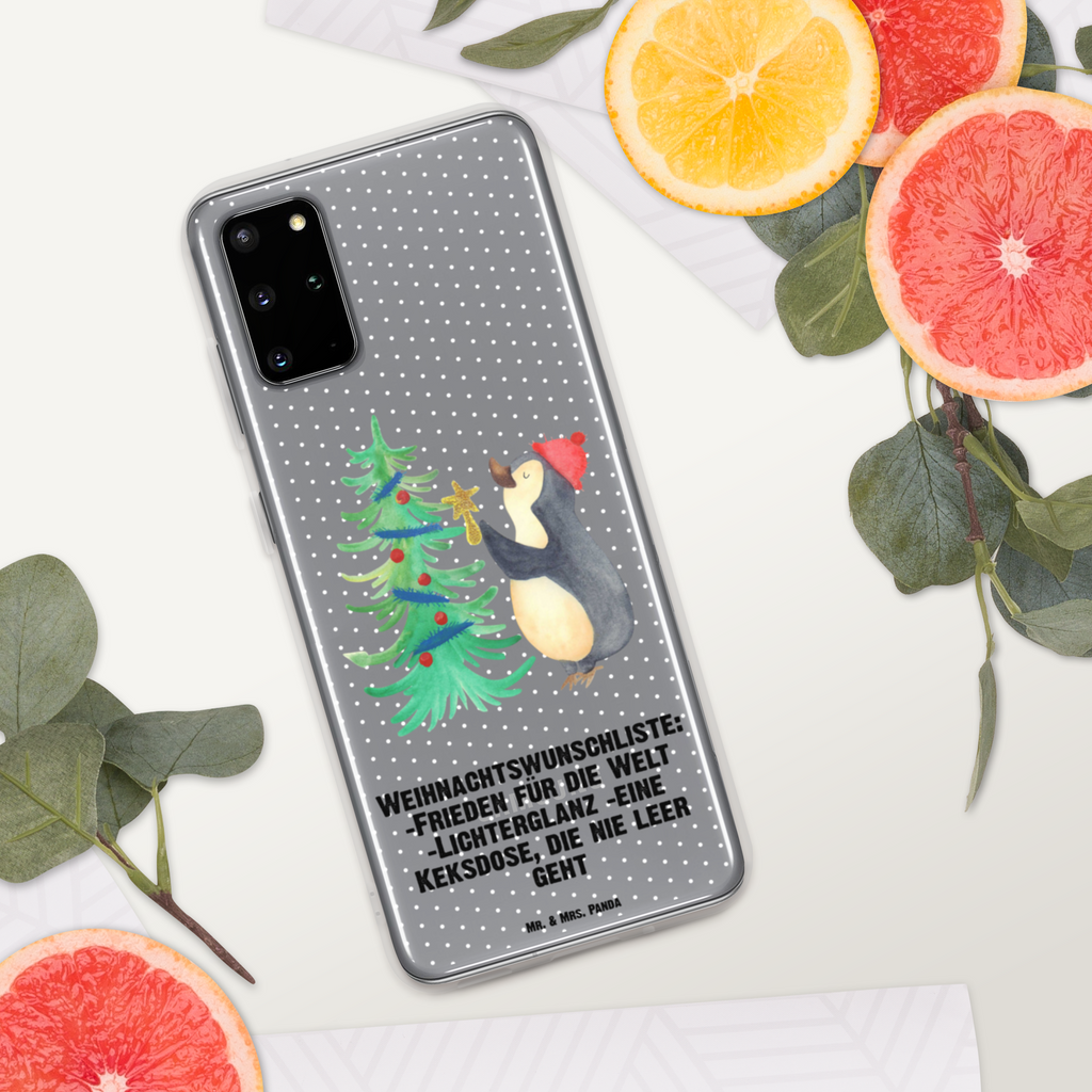 Handyhülle Pinguin Weihnachtsbaum Handyhülle, Handycover, Transparente Handyhülle, Flexible Handyhülle, Handyschutz, Transparent, Durchsichtig, Schutzhülle für Handy, Stilvolle Handyhülle, Robuste Handyhülle, Schutz vor Kratzern, Schützende Handyhülle, Winter, Weihnachten, Weihnachtsdeko, Nikolaus, Advent, Heiligabend, Wintermotiv, Pinguin