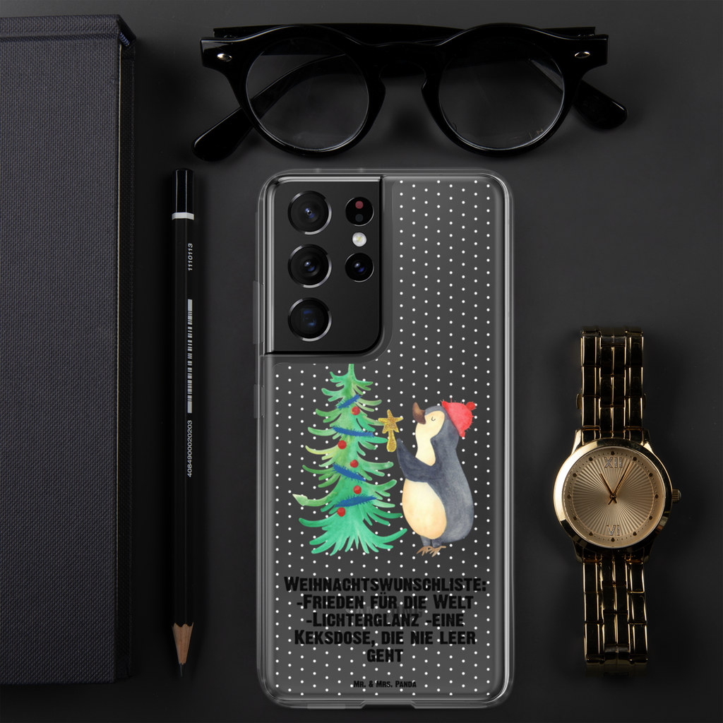 Handyhülle Pinguin Weihnachtsbaum Handyhülle, Handycover, Transparente Handyhülle, Flexible Handyhülle, Handyschutz, Transparent, Durchsichtig, Schutzhülle für Handy, Stilvolle Handyhülle, Robuste Handyhülle, Schutz vor Kratzern, Schützende Handyhülle, Winter, Weihnachten, Weihnachtsdeko, Nikolaus, Advent, Heiligabend, Wintermotiv, Pinguin