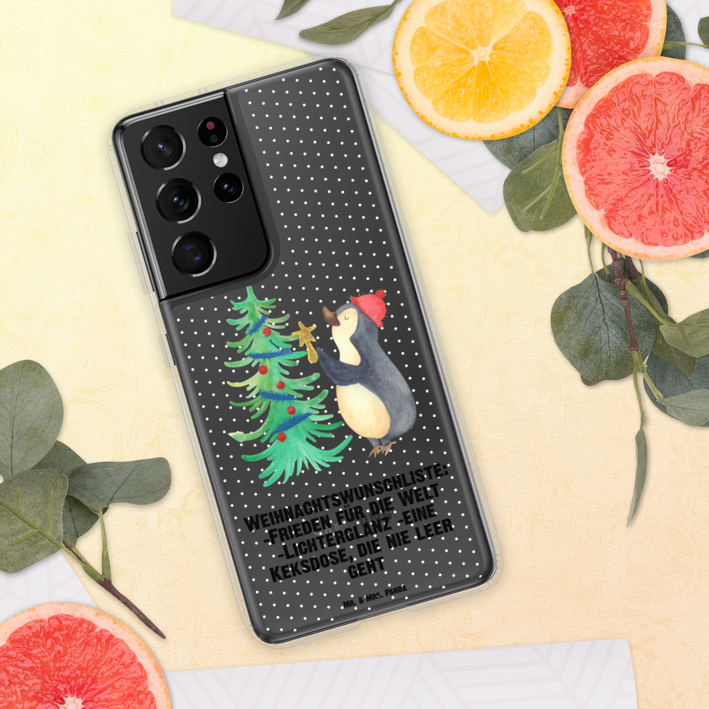 Handyhülle Pinguin Weihnachtsbaum Handyhülle, Handycover, Transparente Handyhülle, Flexible Handyhülle, Handyschutz, Transparent, Durchsichtig, Schutzhülle für Handy, Stilvolle Handyhülle, Robuste Handyhülle, Schutz vor Kratzern, Schützende Handyhülle, Winter, Weihnachten, Weihnachtsdeko, Nikolaus, Advent, Heiligabend, Wintermotiv, Pinguin