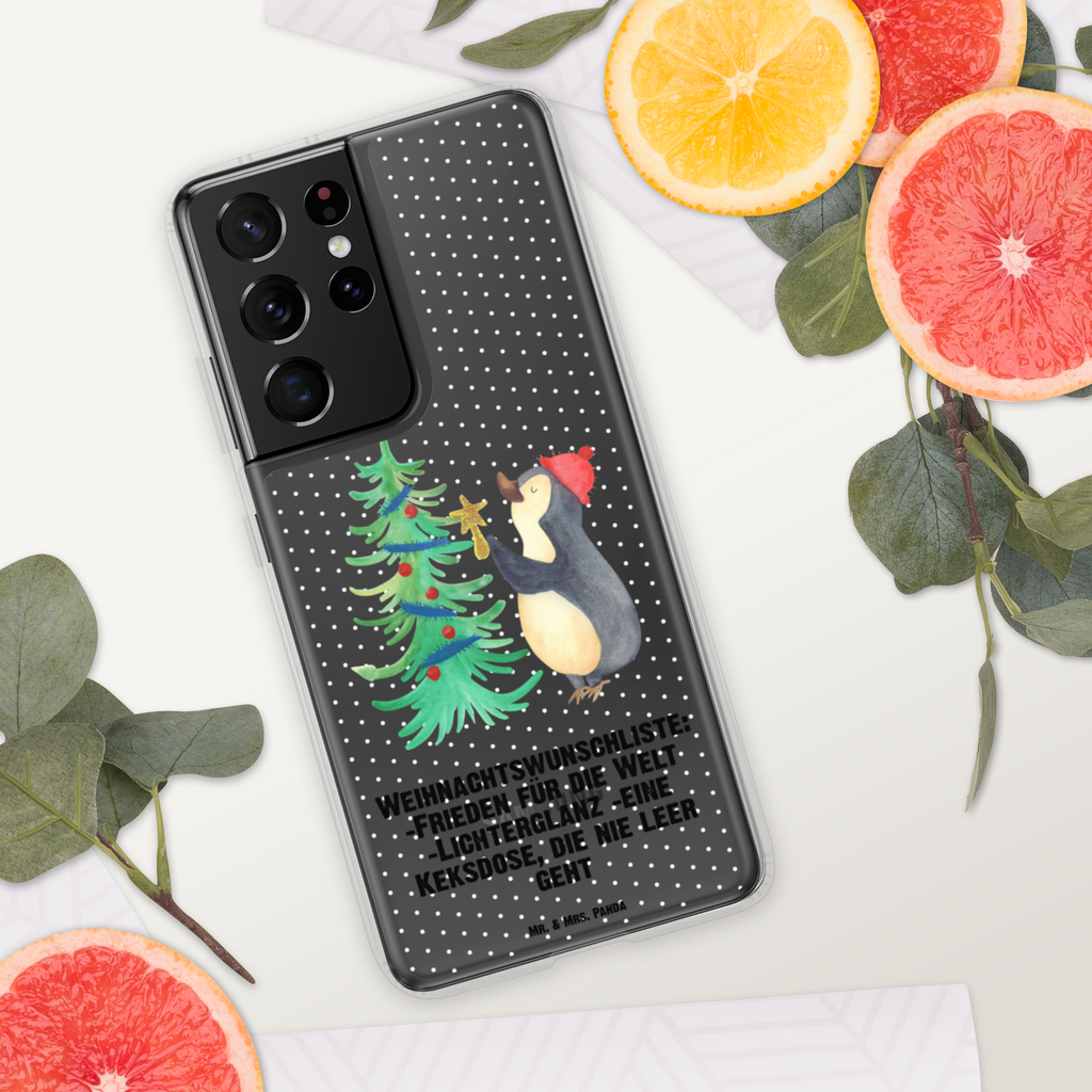 Handyhülle Pinguin Weihnachtsbaum Handyhülle, Handycover, Transparente Handyhülle, Flexible Handyhülle, Handyschutz, Transparent, Durchsichtig, Schutzhülle für Handy, Stilvolle Handyhülle, Robuste Handyhülle, Schutz vor Kratzern, Schützende Handyhülle, Winter, Weihnachten, Weihnachtsdeko, Nikolaus, Advent, Heiligabend, Wintermotiv, Pinguin