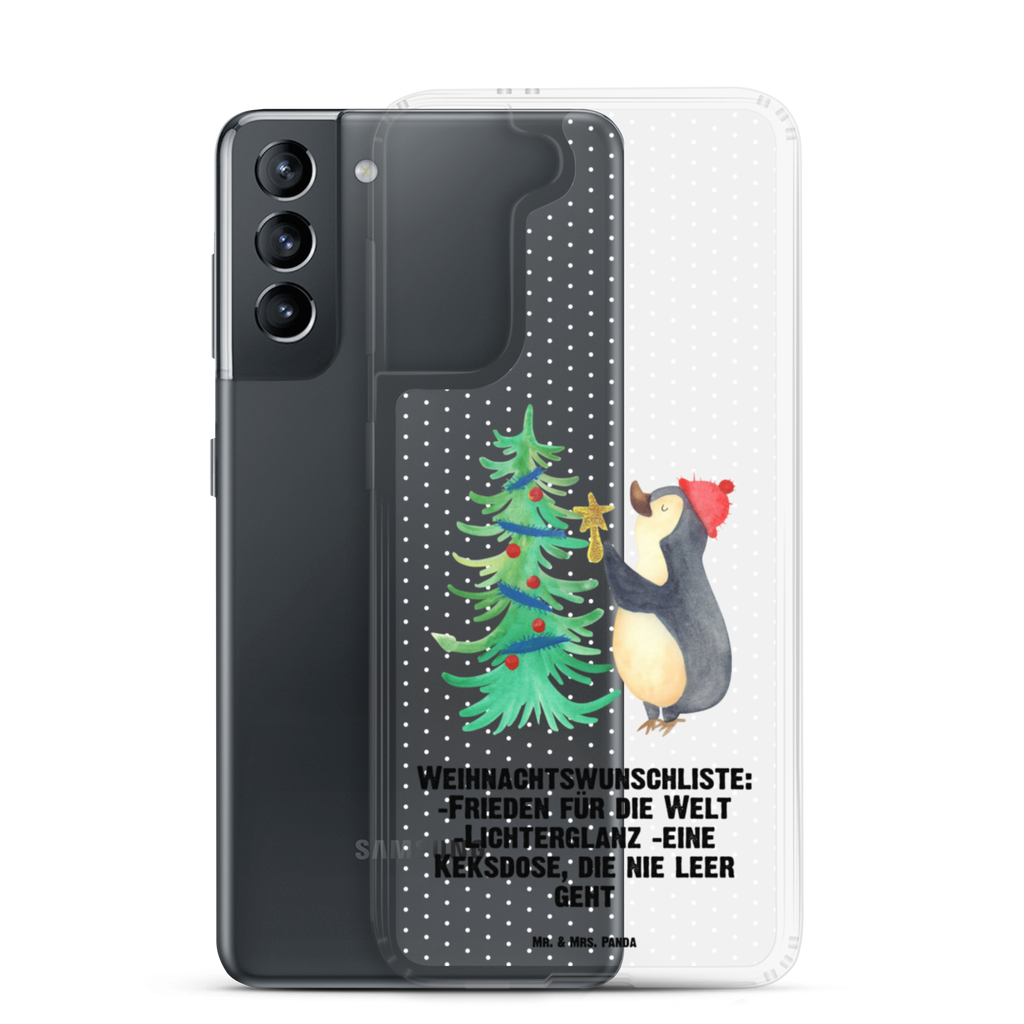 Handyhülle Pinguin Weihnachtsbaum Handyhülle, Handycover, Transparente Handyhülle, Flexible Handyhülle, Handyschutz, Transparent, Durchsichtig, Schutzhülle für Handy, Stilvolle Handyhülle, Robuste Handyhülle, Schutz vor Kratzern, Schützende Handyhülle, Winter, Weihnachten, Weihnachtsdeko, Nikolaus, Advent, Heiligabend, Wintermotiv, Pinguin