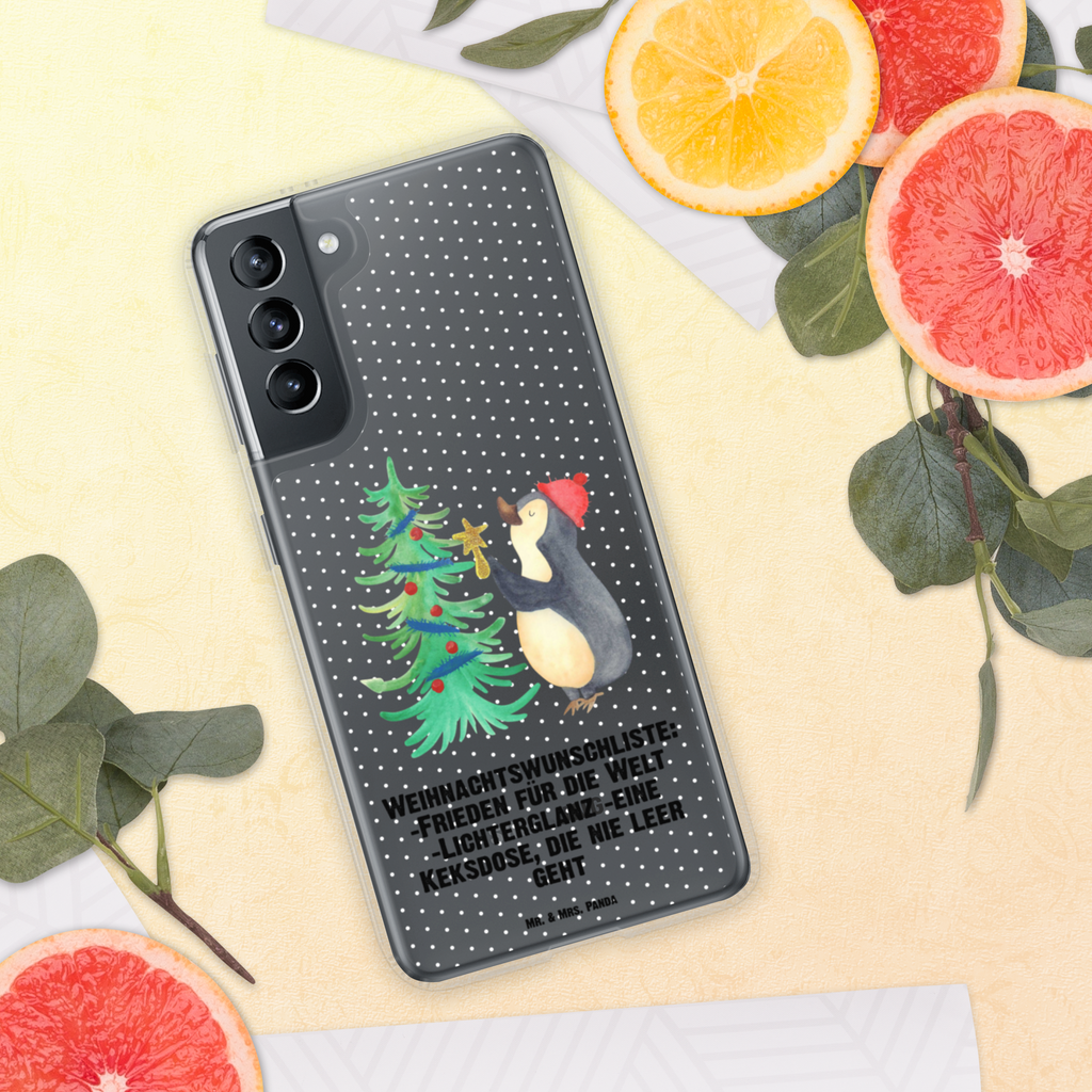 Handyhülle Pinguin Weihnachtsbaum Handyhülle, Handycover, Transparente Handyhülle, Flexible Handyhülle, Handyschutz, Transparent, Durchsichtig, Schutzhülle für Handy, Stilvolle Handyhülle, Robuste Handyhülle, Schutz vor Kratzern, Schützende Handyhülle, Winter, Weihnachten, Weihnachtsdeko, Nikolaus, Advent, Heiligabend, Wintermotiv, Pinguin