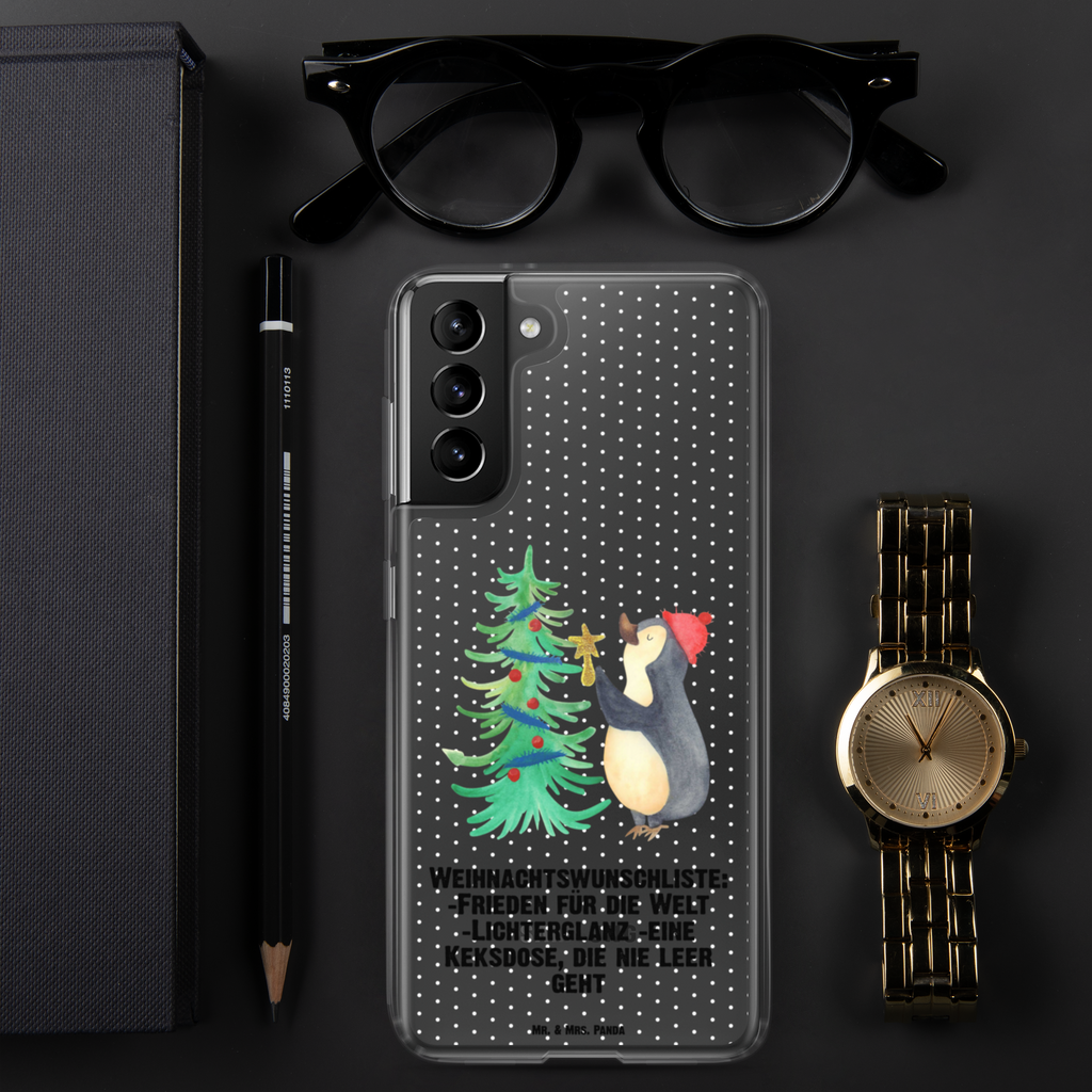 Handyhülle Pinguin Weihnachtsbaum Handyhülle, Handycover, Transparente Handyhülle, Flexible Handyhülle, Handyschutz, Transparent, Durchsichtig, Schutzhülle für Handy, Stilvolle Handyhülle, Robuste Handyhülle, Schutz vor Kratzern, Schützende Handyhülle, Winter, Weihnachten, Weihnachtsdeko, Nikolaus, Advent, Heiligabend, Wintermotiv, Pinguin