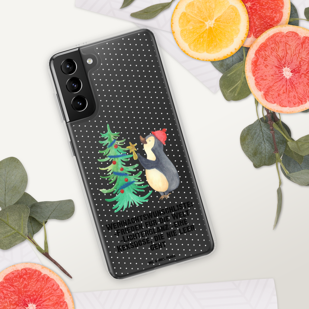 Handyhülle Pinguin Weihnachtsbaum Handyhülle, Handycover, Transparente Handyhülle, Flexible Handyhülle, Handyschutz, Transparent, Durchsichtig, Schutzhülle für Handy, Stilvolle Handyhülle, Robuste Handyhülle, Schutz vor Kratzern, Schützende Handyhülle, Winter, Weihnachten, Weihnachtsdeko, Nikolaus, Advent, Heiligabend, Wintermotiv, Pinguin
