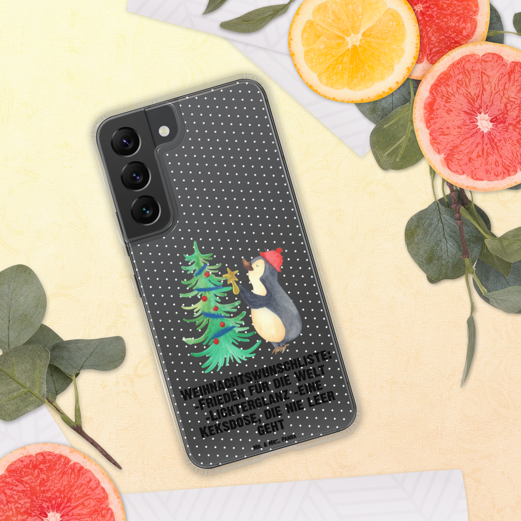 Handyhülle Pinguin Weihnachtsbaum Handyhülle, Handycover, Transparente Handyhülle, Flexible Handyhülle, Handyschutz, Transparent, Durchsichtig, Schutzhülle für Handy, Stilvolle Handyhülle, Robuste Handyhülle, Schutz vor Kratzern, Schützende Handyhülle, Winter, Weihnachten, Weihnachtsdeko, Nikolaus, Advent, Heiligabend, Wintermotiv, Pinguin