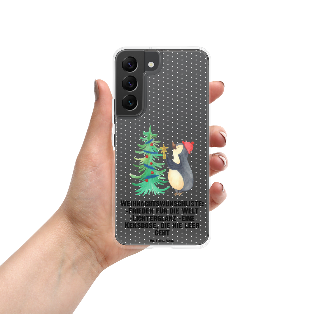 Handyhülle Pinguin Weihnachtsbaum Handyhülle, Handycover, Transparente Handyhülle, Flexible Handyhülle, Handyschutz, Transparent, Durchsichtig, Schutzhülle für Handy, Stilvolle Handyhülle, Robuste Handyhülle, Schutz vor Kratzern, Schützende Handyhülle, Winter, Weihnachten, Weihnachtsdeko, Nikolaus, Advent, Heiligabend, Wintermotiv, Pinguin